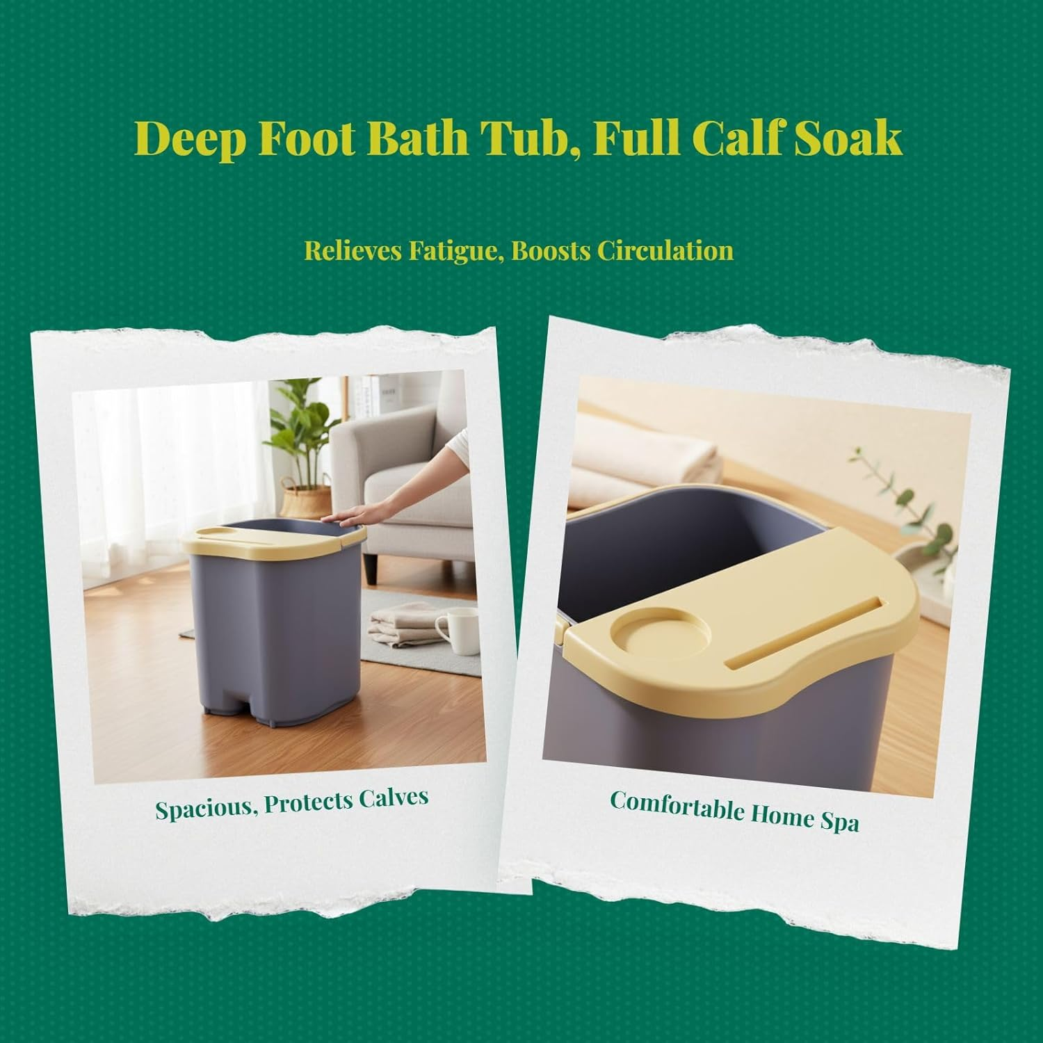 OIIBWQ Foot Bath Tub Feet Washing Bucket Deep Soaking Feet Toe Nails and Ankles Adults Convenient for Household Pedicure Portable, Pink - Blue image number 5