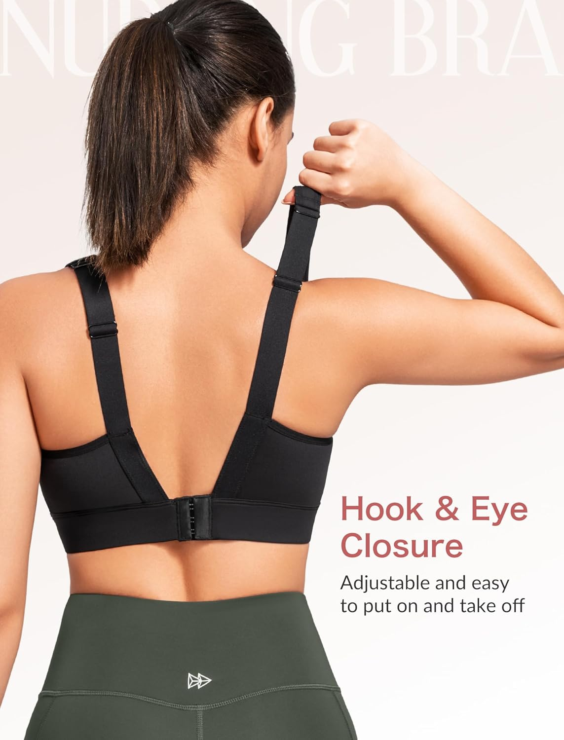 Yvette Nursing Sports Bras for Women Breastfeeding Light Medium Support Sports Bra for Prenancy Maternity Yoga