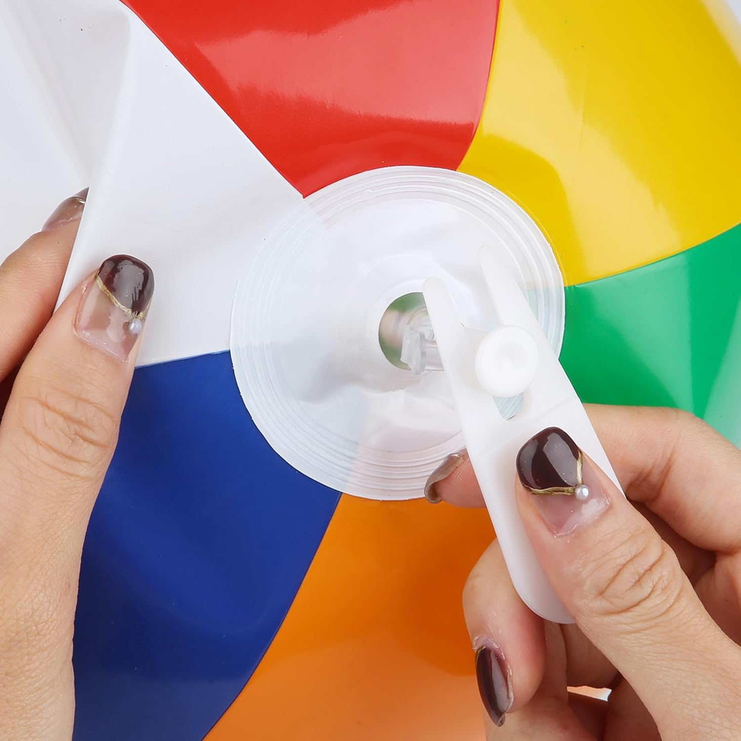 PEUTIER Exercise Ball Pump Kits, Hand Air Pump for Inflatables Ball with 10PCS Plugs & a Plug Puller Yoga Ball Pump image number 1