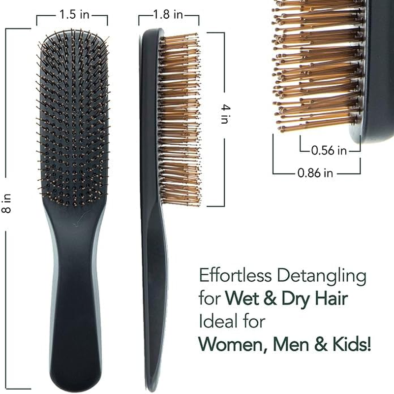Uffy Dual Nylon Bristle Detangling Hair Brush for Women, Wet Dry Hairbrush Detangler, Suitable for Curly and Thick Hair, Blow Drying Smoothing Hair Product, Multifunctional for All Hair Types image number 2