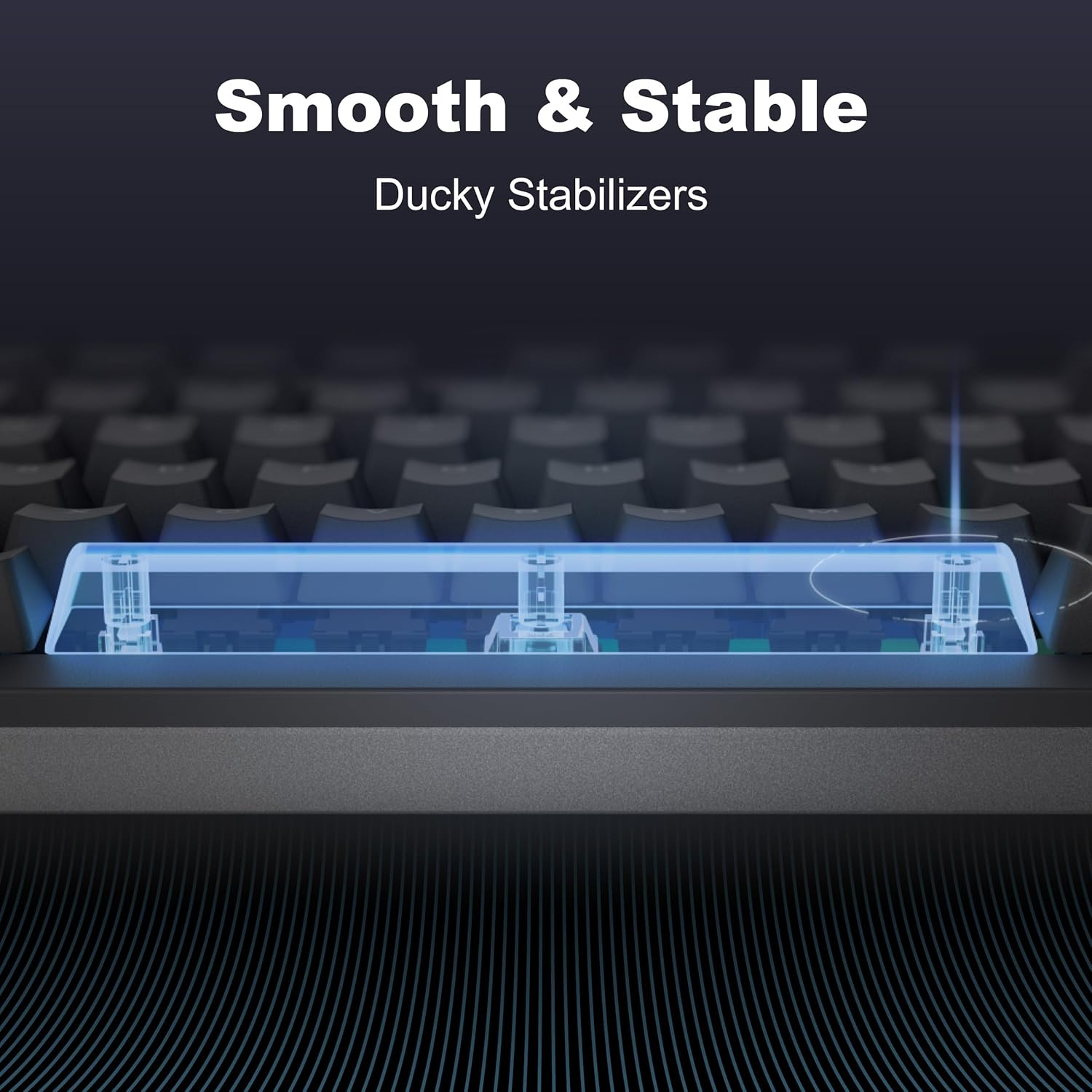 Ducky One X Mini Wireless 60% Inductive Keyboard: Tri-Mode, Rapid Trigger, Linear Inductive Switches, Gasket-Mount Quack Mechanics+ 7-Layer Dampening, High-Density PBT Doubleshot Keycaps, US, Black image number 3