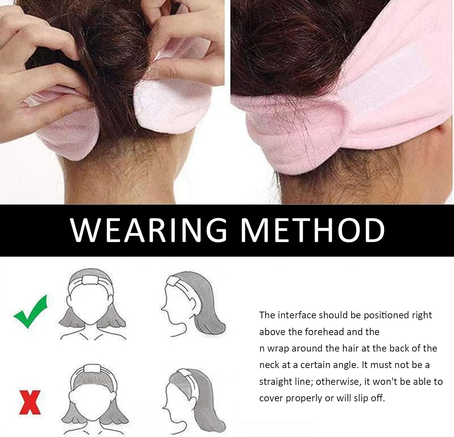 JANGJANG 3-Pack Soft Spa Headband for Women, Adjustable Non-Slip Terry Cloth Hair Band for Face Washing, Makeup, and Shower, Stretchable Hair Wrap