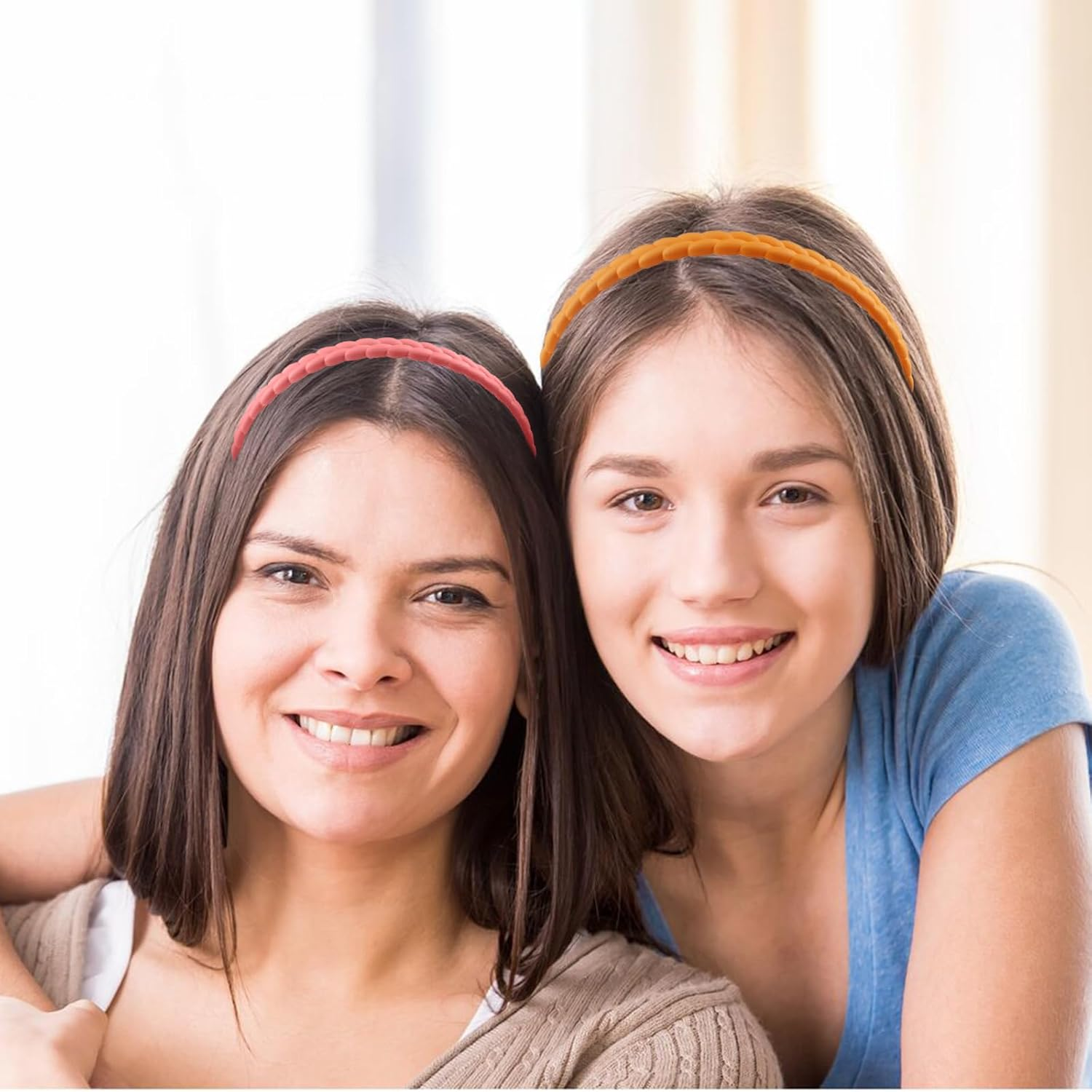 Pack of 12 Girls' Thin Hair Hoops, Women'S Thin Hair Band Women'S Narrow with Teeth, DIY Hair Bands Headbands for Women Girls 12 Colours, 6 Mm image number 4