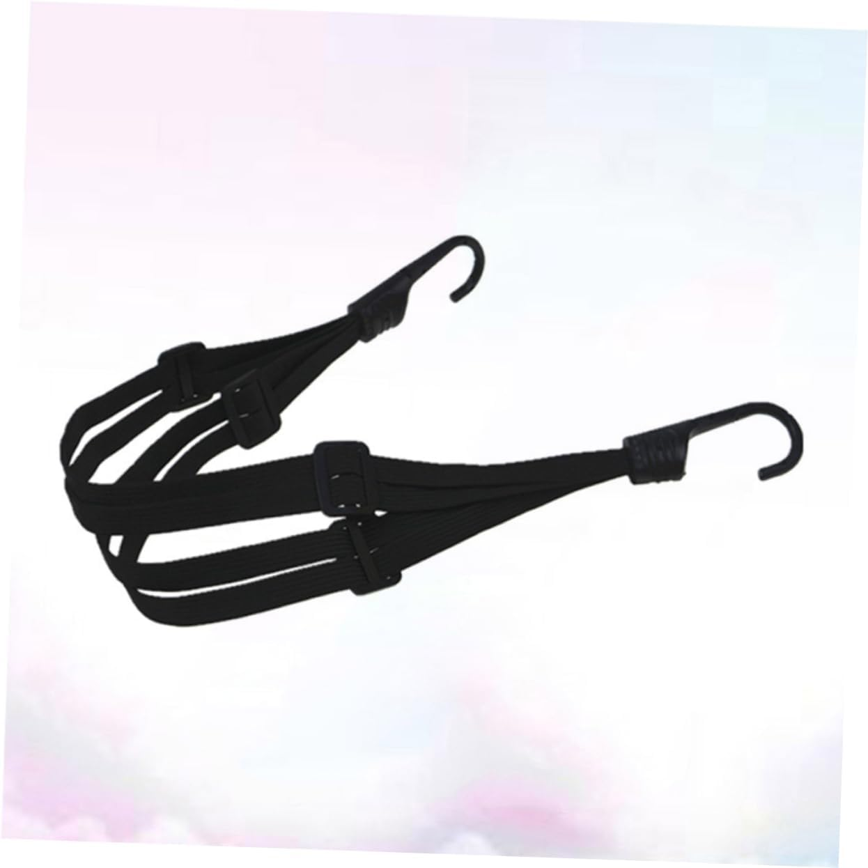 Mobestech 2 Hooks Motorcycles Luggage Strap 2 Helmet Luggage Elastic Rope Luggage Straps Motorcycle Helmet Rope Fuel Luggage Net Elastic Net Belt European and Helmet Rack image number 4