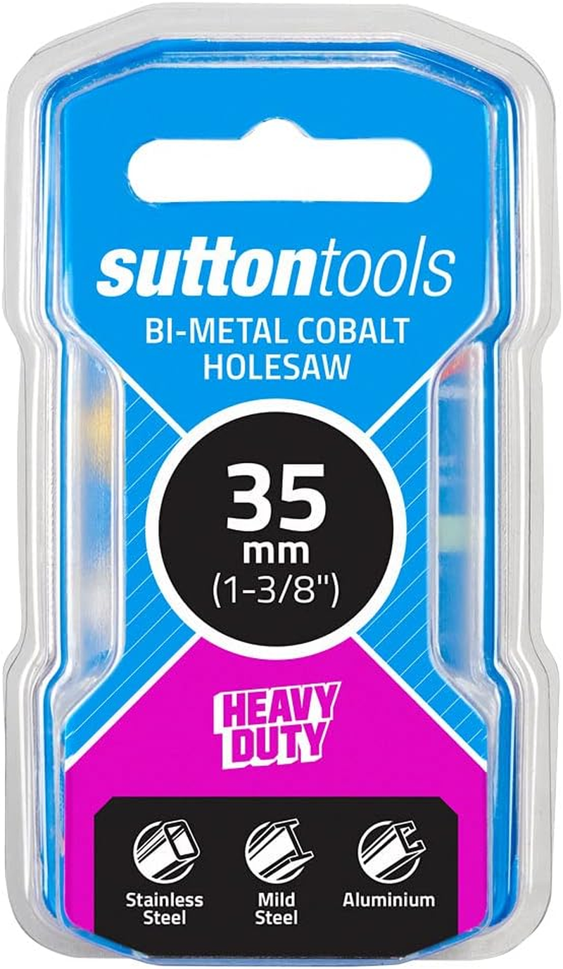 Sutton Tools H125 Bi-Metal HSS Cobalt Holesaw, 35 Mm Diameter, White image number 1