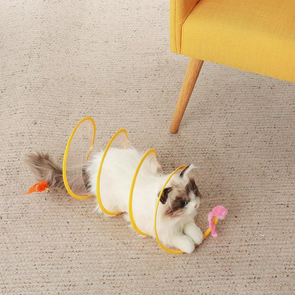 Sarini Cat Tube Tunnel for House Cats, Kitten Cat Tunnel with Pencil Cases, Interactive Cat Tunnel for Kittens, Cats and Small Pets image number 6