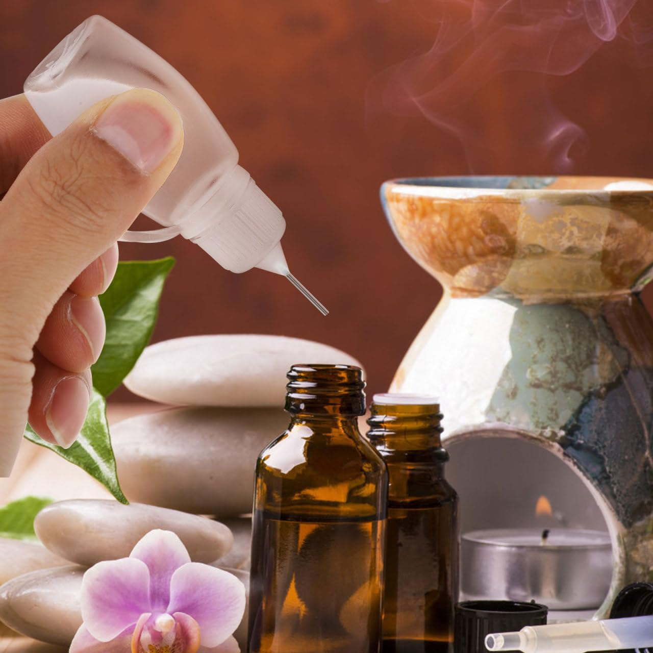 FOMIYES 15Pcs 10Ml Pe Oil Bottles for Kitchen Transparent Squeeze Bottles with Precision Tip Cap for Controlled Dispensing and Storage image number 4