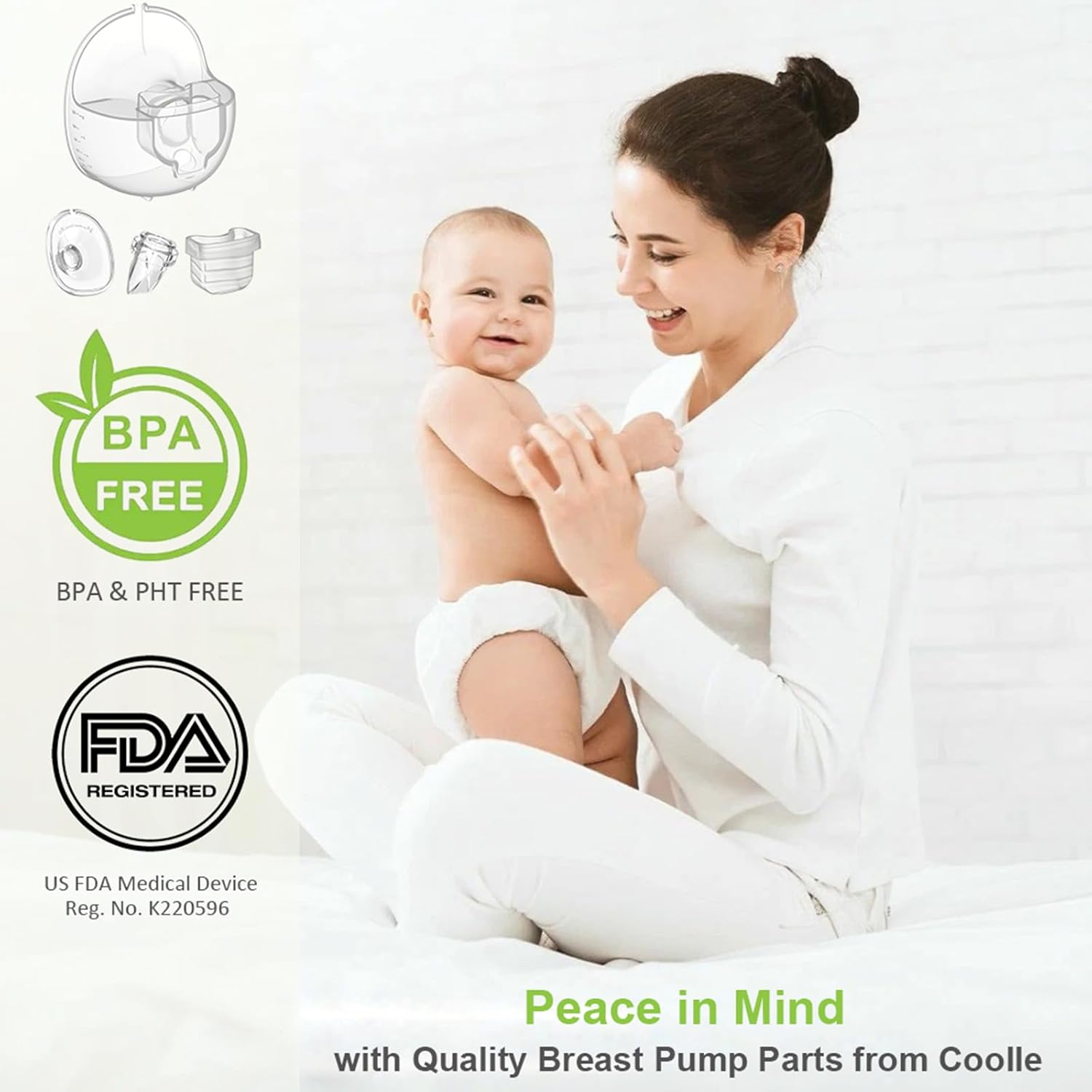 Breast Pump Parts Duckbill Valve Replacement Accessories Portable Compatible with MOMMED Mumgaroo MISSAA Bioby S18 S21 S23 Lansinoh NCVI Nuliie NICEGR Life S32 Eufy E10, 4 Pcs - Flange Insert 15Mm image number 5