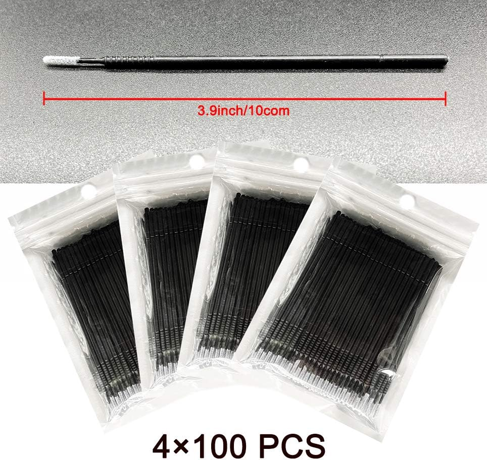 AIVIAI Disposable Micro Applicator Brush,Micro Swabs for Makeup, 400Pcs (Black) image number 4