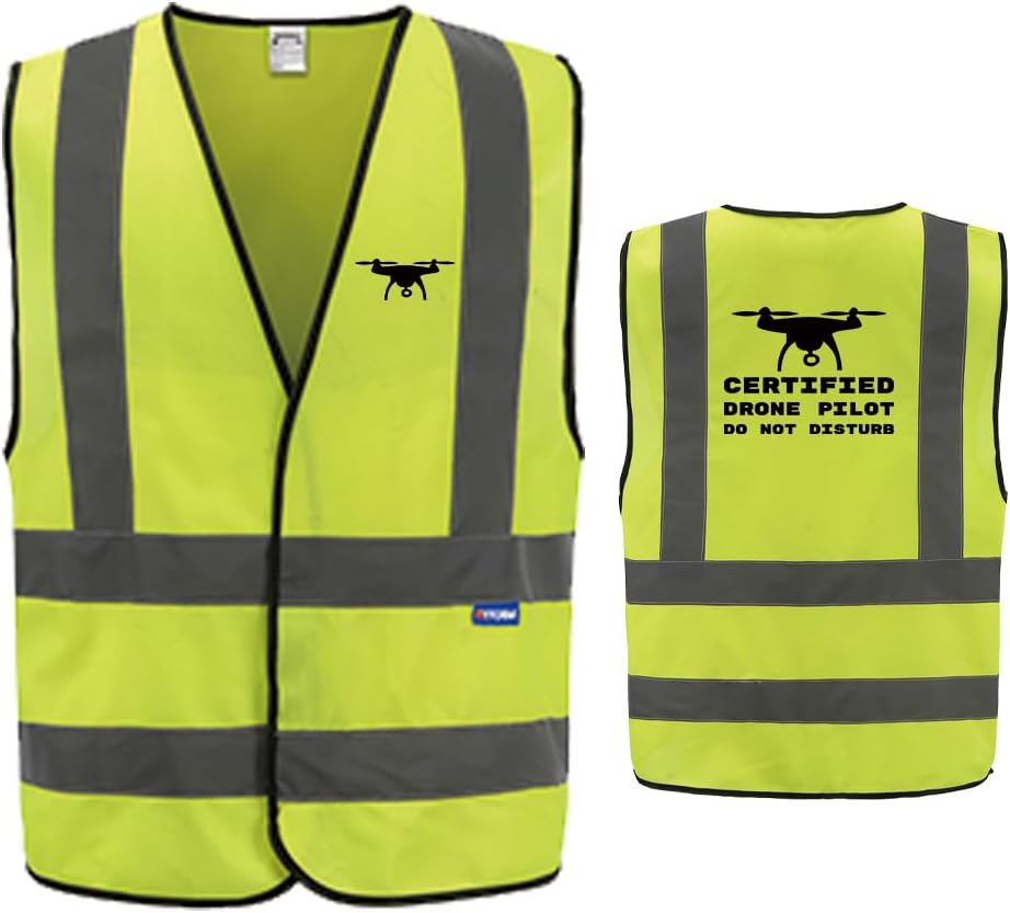 AYKRM Reflective Security Hi Vis Vest - High Visibility Waistcoat for Safety and Security Work