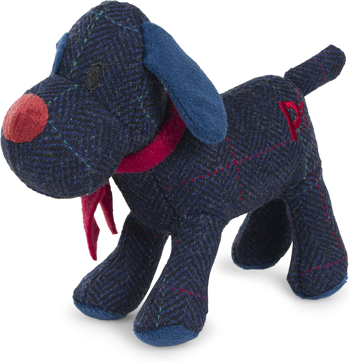 Petface Midnight Tweed Freddi, Christmas Plush Dog Toy with Built-In Squeaker (Pack of 1) image number 4