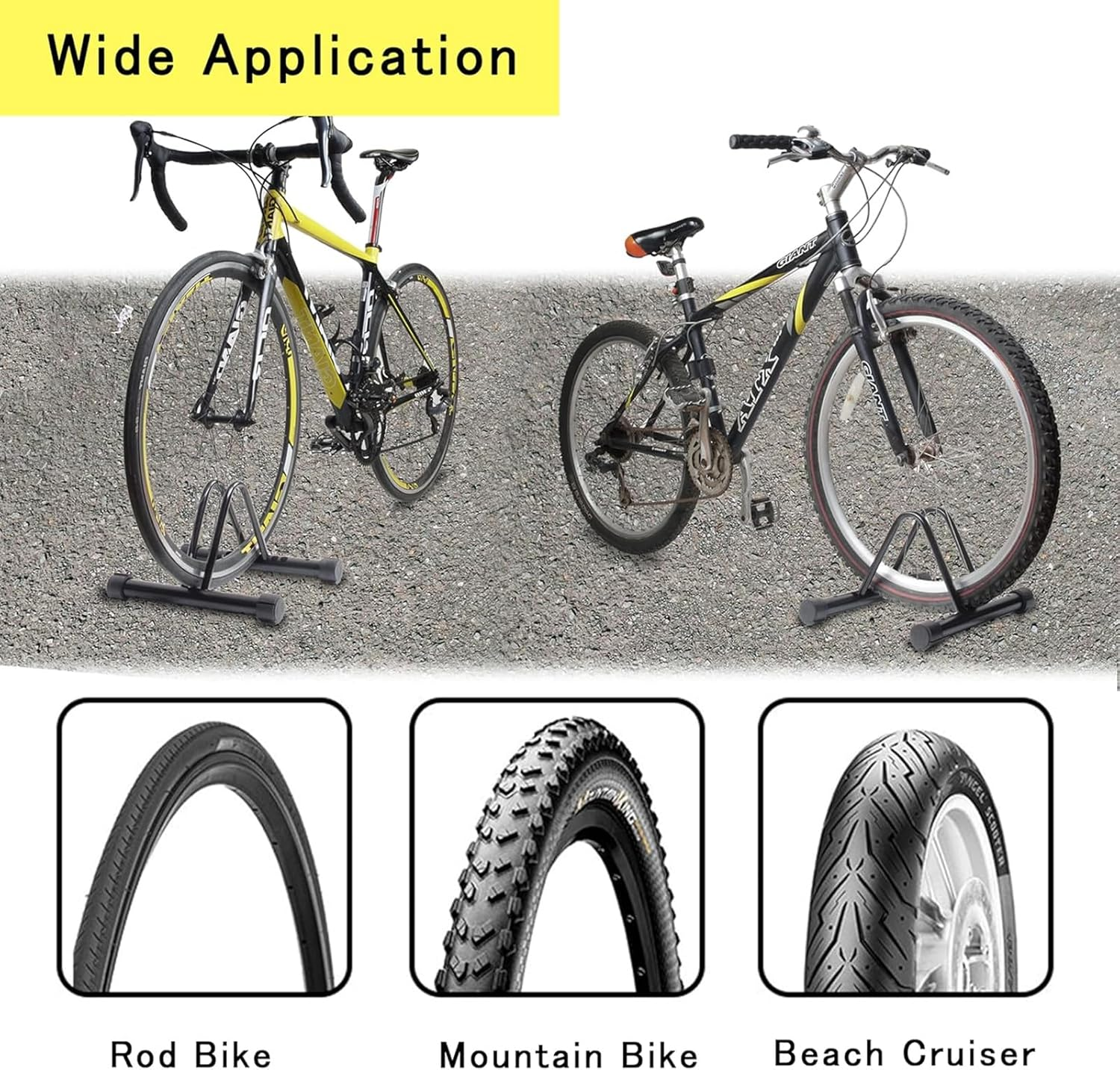 CMLLING Bicycle Parking Stand Floor and Wall Mounted Bicycle Parking Lot Bike Holder Free-Standing Floor image number 4