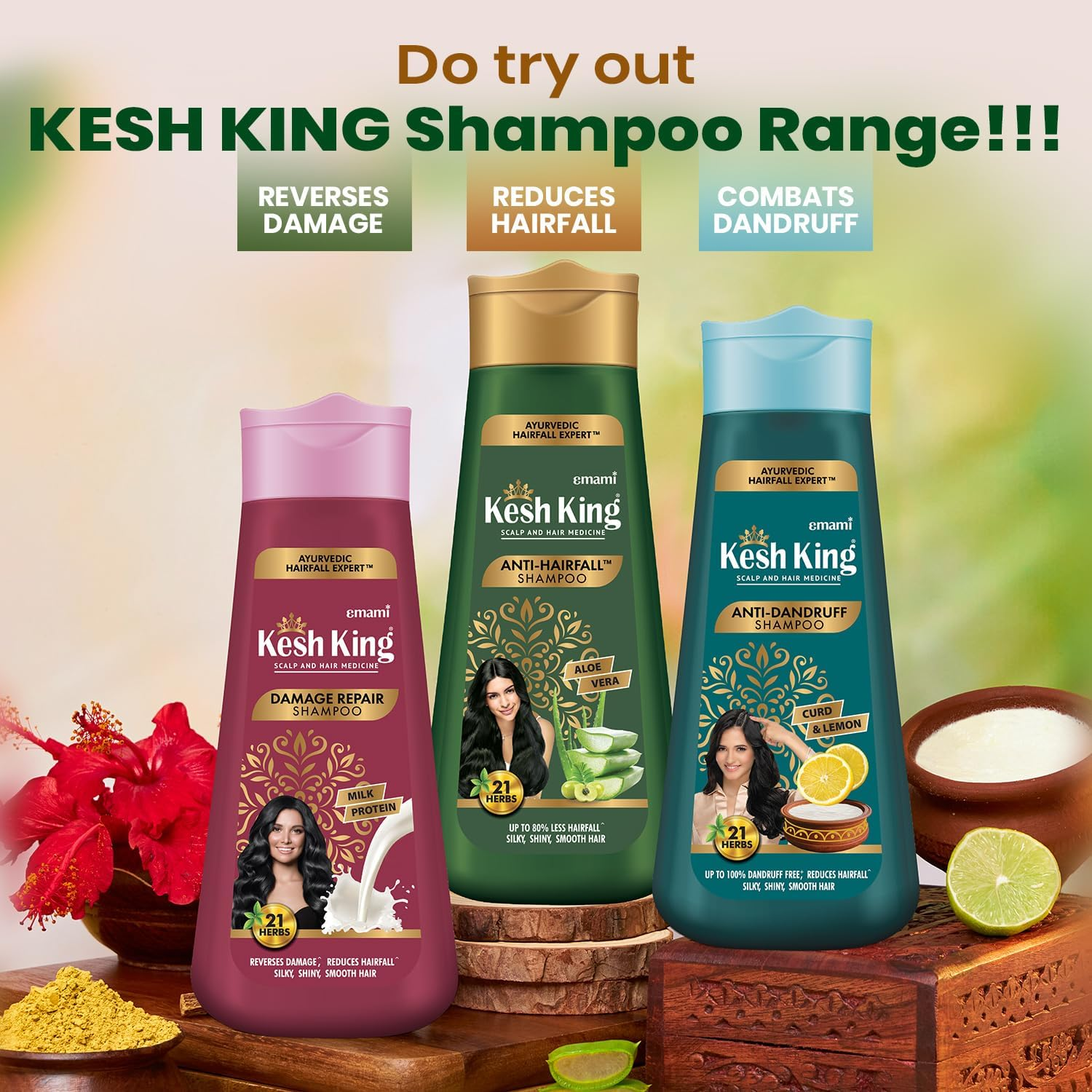 Emami Kesh King anti Hair Fall Shampoo-200 Ml image number 6