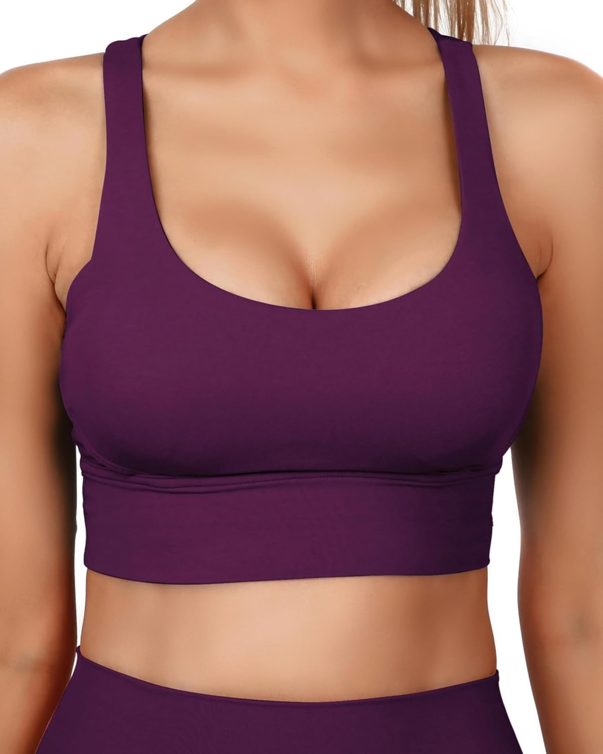 Sports Bra for Women Strappy Padded High Impact Push up Athletic Running Sports Bra Workout Bra Yoga Bra