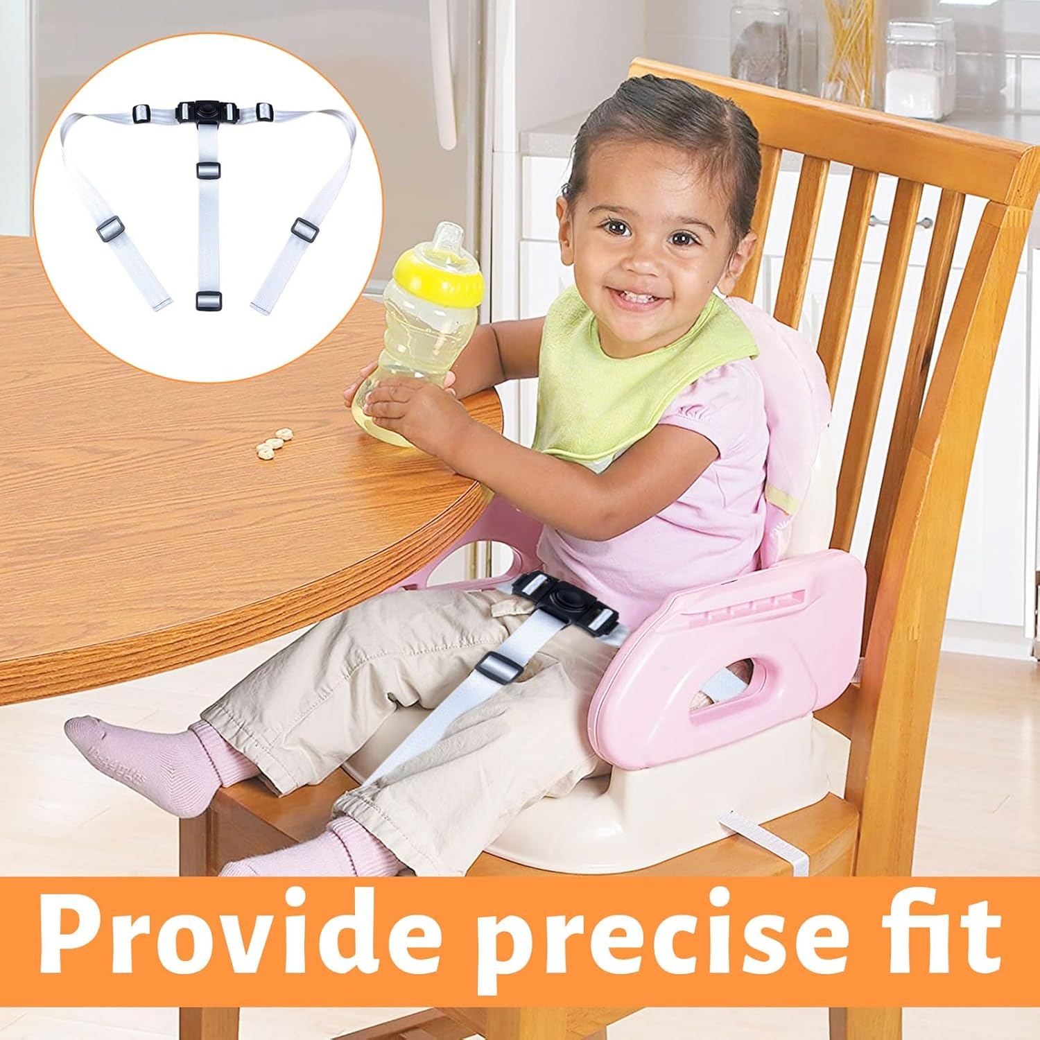 Baby High Chair Strap, Kids Chair Safety Belt, Kids High Chair Straps Replacement for IKEA Antilop High Chair, Heavy Duty 3 Point Harness Seat Belt, Adjustable & Durable Polyester Baby Safety Belt