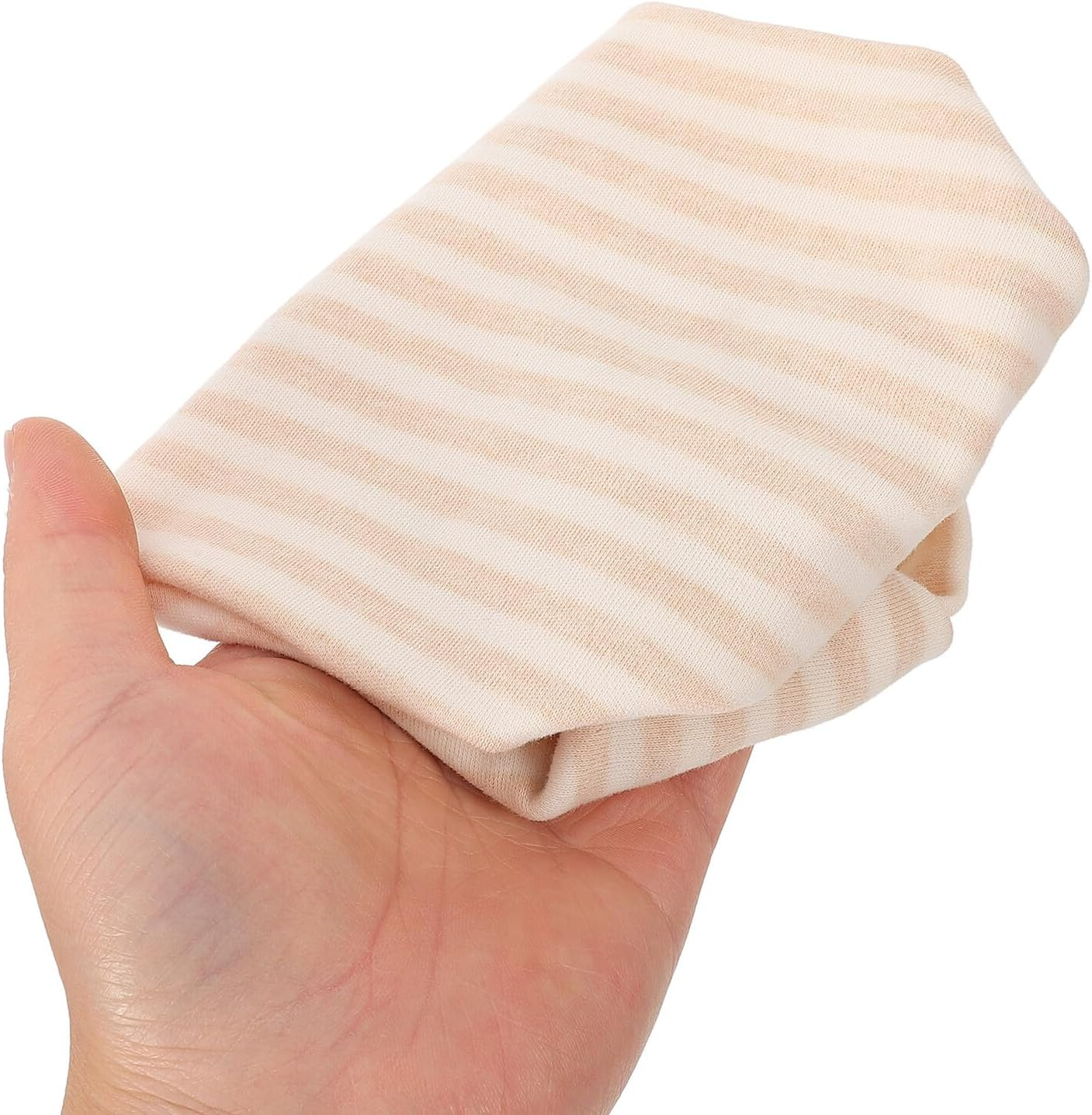 2 Pcs Windproof Maternity Confinement Hat and Scarf Comfortable Soft Covers for Postpartum Mothers Warm Flexible Striped Dome Caps for Night Sleep image number 2