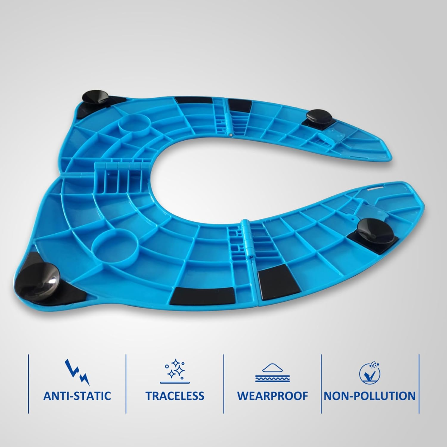 Meno Upgrade Portable Potty Seat with Splash Guard for Toddler, Foldable Travel Potty Seat with Carry Bag, Non-Slip Pads Toilet Potty Training Seat Covers for Baby, Toddlers and Kids (Pink) - White image number 4