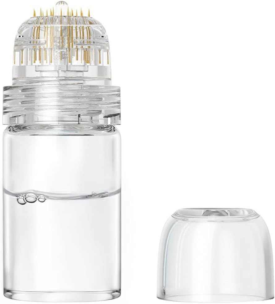 Titanium Derma Roller 0.25Mm - 20 Micro Needles with 5Ml Glass Bottle for Home Use (Serum Is Not Included) image number 2