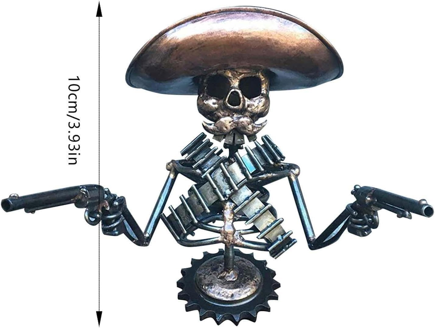 Hood Ornament Cowboy Skull Gunslinger Car Hood Ornaments Car Truck Hood Ornament Metal Skull image number 4