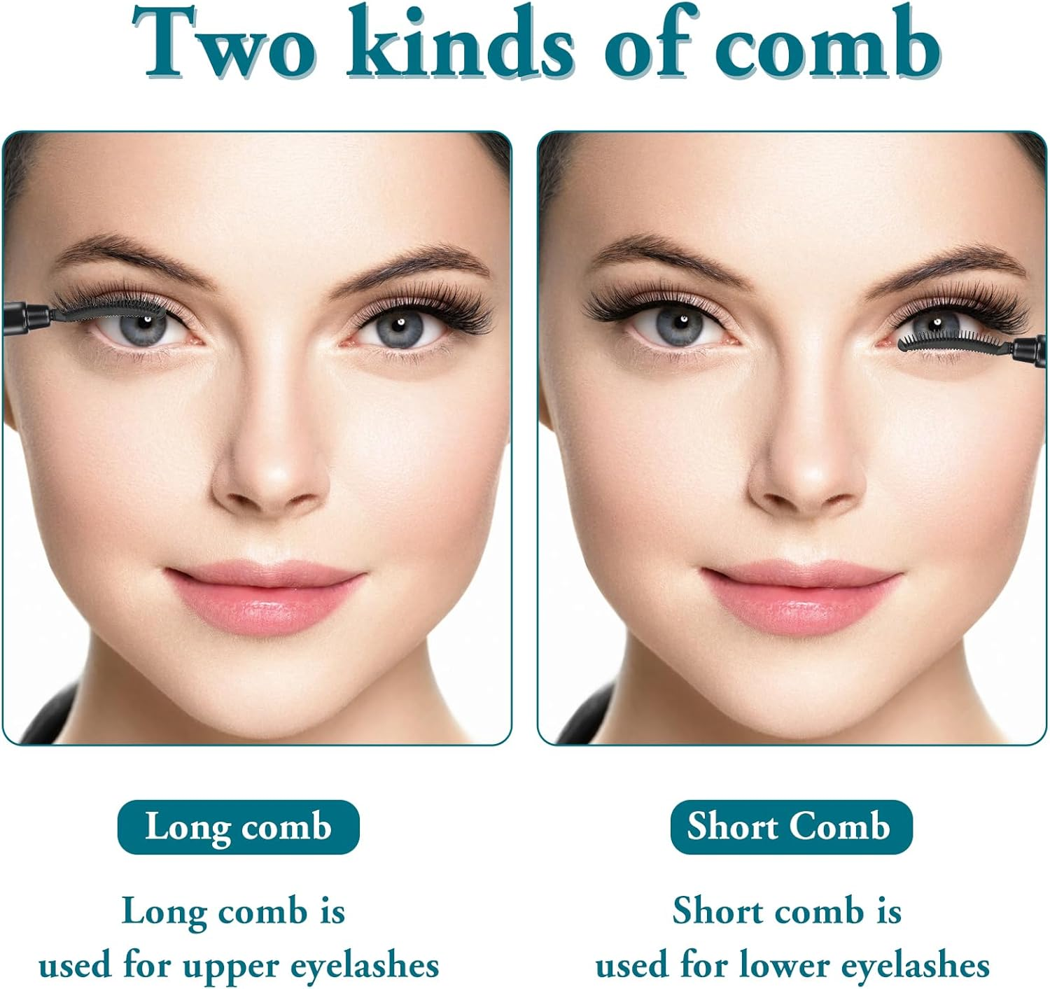 4 Pcs Silicone Eyelash Separator Tool Lash Wand Brush Eyebrow Spoolie Brush Eyelashes Definer with Lid Lash Separating Comb (Pink, Black) - 3Pcs Pink image number 2