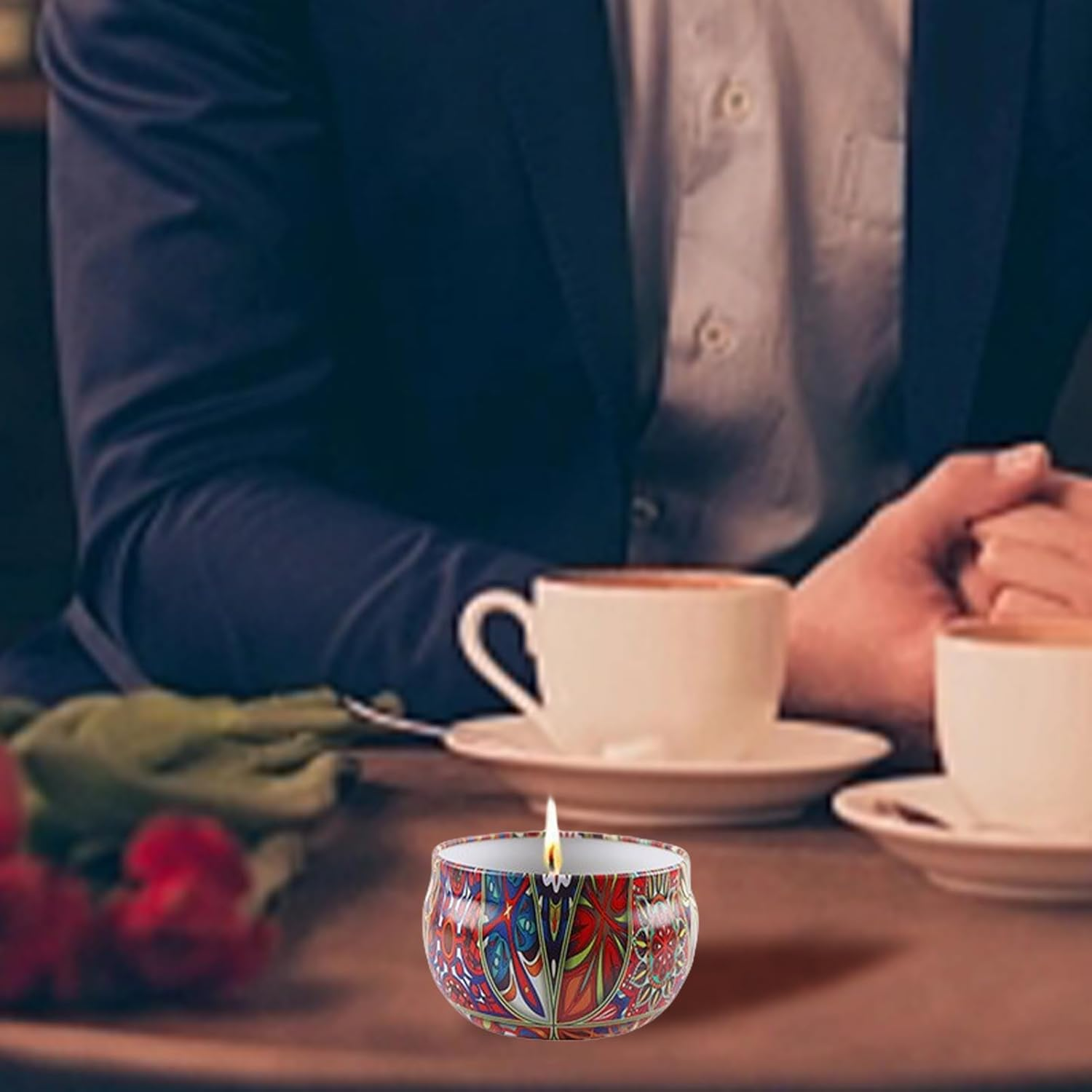 Scented Candle Set - Set of 9 Multi-Purpose Natural Scented Candles - Portable Candles with Lidded Jars for Working, Reading, Yoga, Bathing, Dating, Honeymoon Zankie image number 4