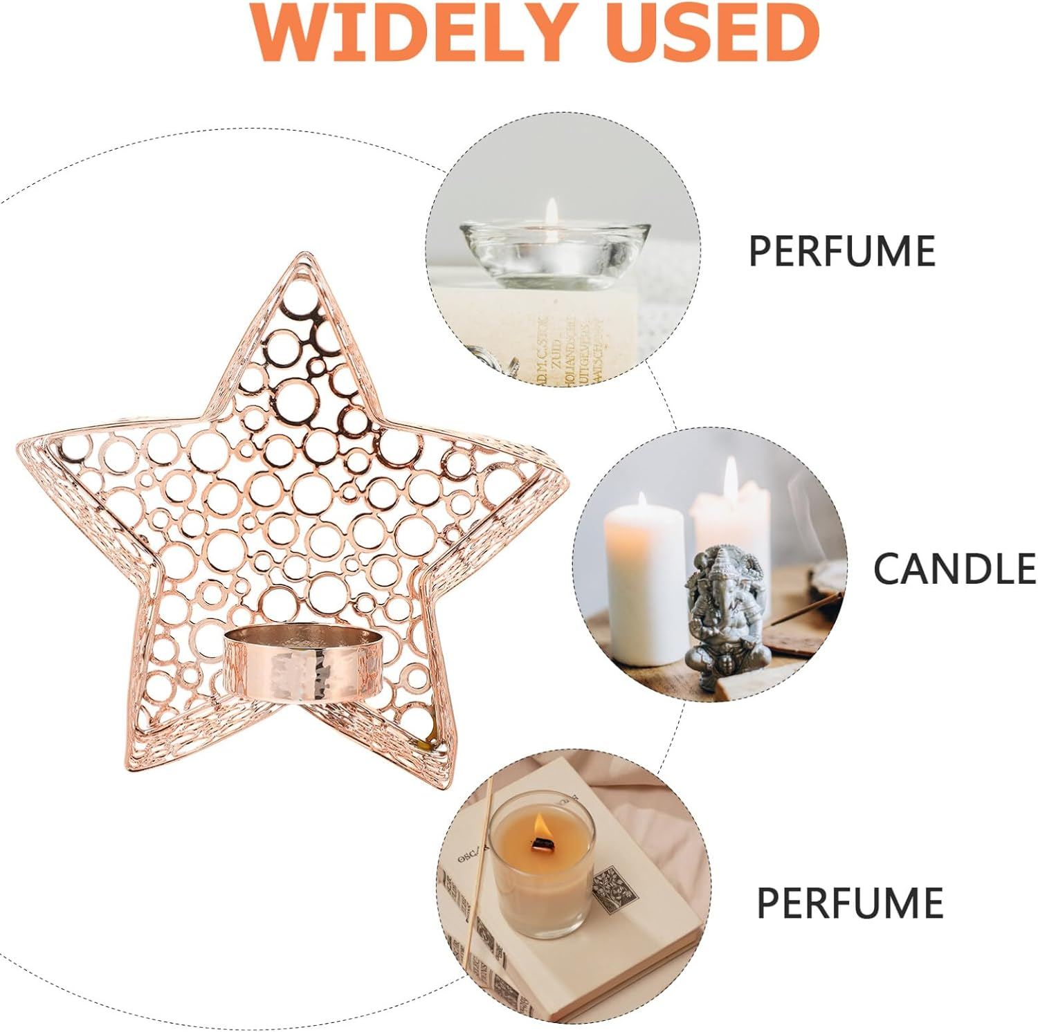 SUPVOX Tealight Candle Stand Portable Desktop Candlesticks Home Decor for Holiday Dinner Party image number 5