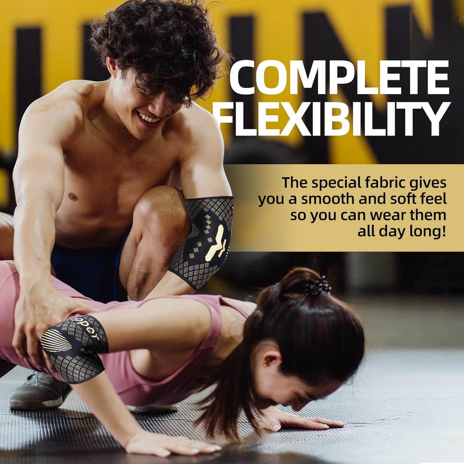 Copper Elbow Brace for Tendonitis and Tennis Elbow, Elbow Compression Sleeve for Men/Women, Elbow Sleeve Support for Arthritis, Bursitis, Joint Pain Relief, Golfers, Weightlifting, Gym, Sports image number 3