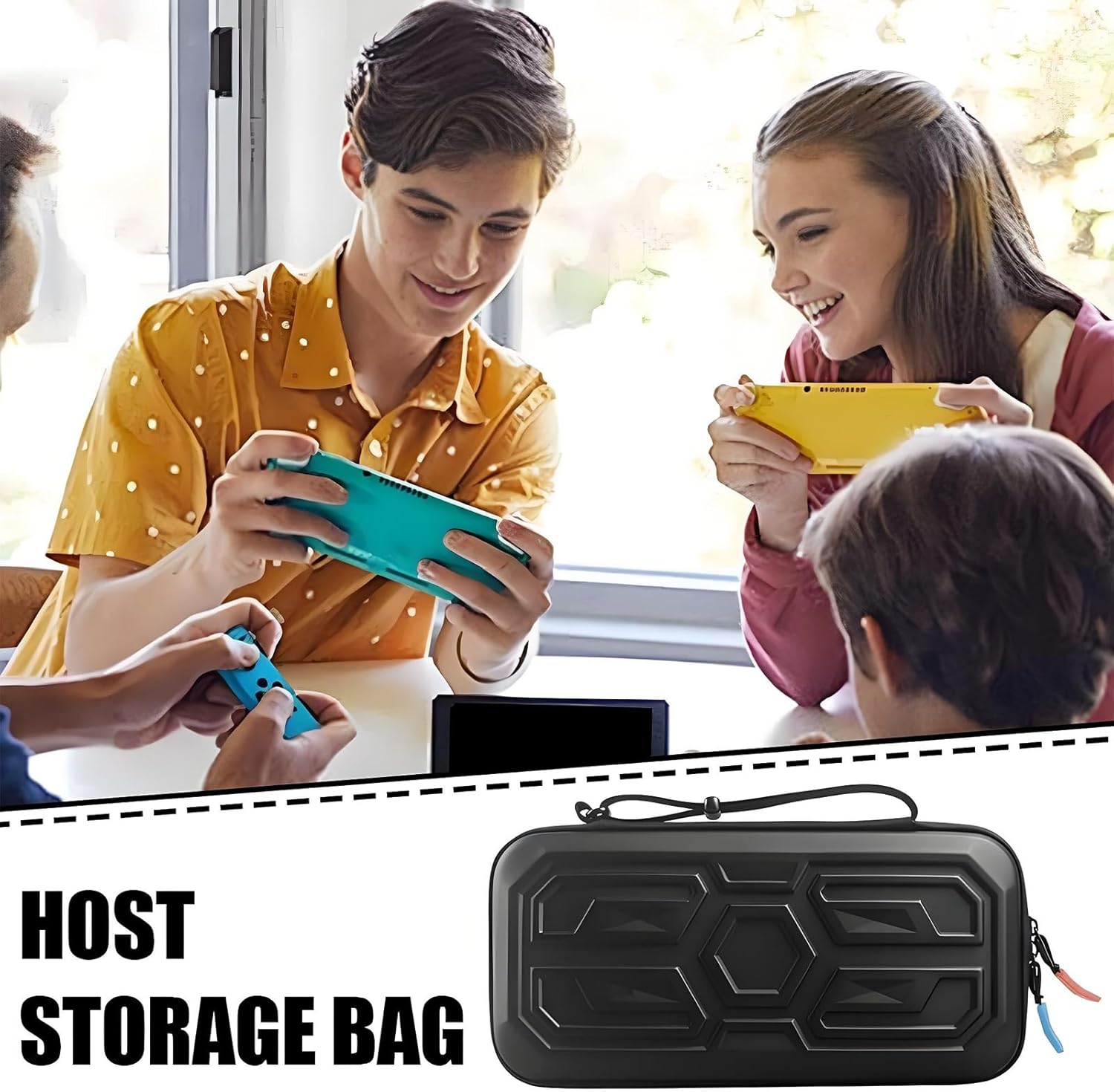 Anberyoo for Switch 2 Carrying Case [2025] with 10 Game Cartridge Slot, Military Grade EVA Shockproof Protection Hard Travel Case for Nintendo Switch 2, High-Capacity, Fashionable & Portable image number 2