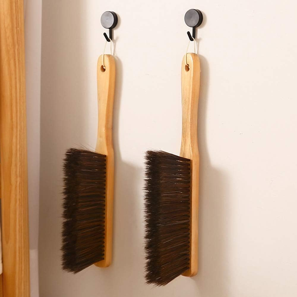 Soft Bristles Counter Brush with Wooden Handle, 2Pcs Wooden Handheld Dusting Brushes with Soft Bristles, Broom Bench Horse Hair Brush with Wood Handle,Horse Hair Brush Hand Broom Dusting Brush image number 5