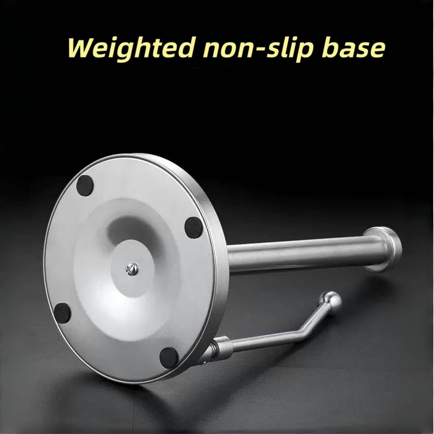 Paper Towel Holder, Non Slip Paper Towel Dispenser Standing Weighted Base,Spring Arm for Easy Tear, Stainless Steel Paper Towel Holder for Home Kitchen Countertop Tabletop image number 5