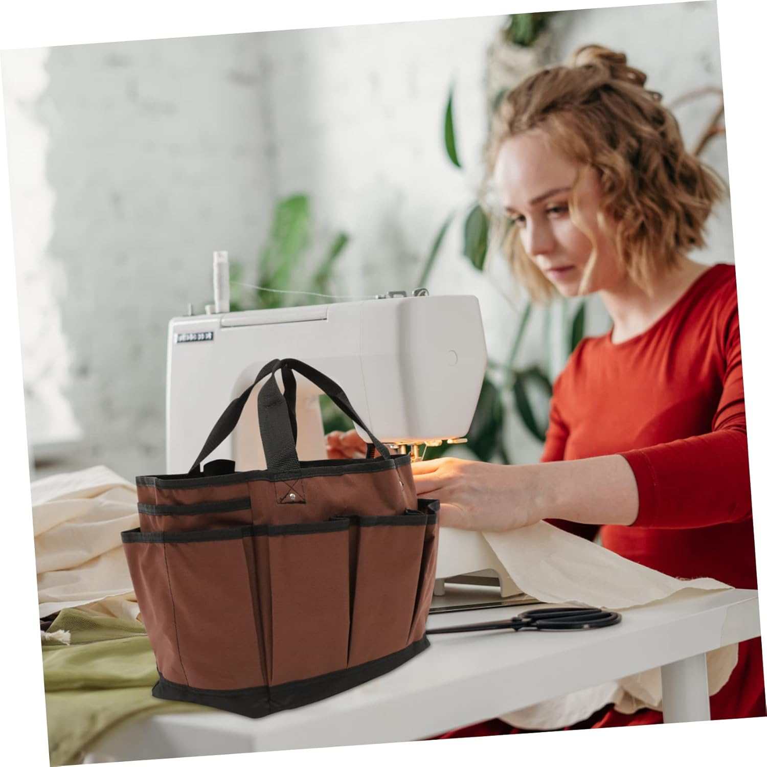 GANAZONO Tool Storage Bag Portable for Gardening Multiple Pockets Made of Oxford Fabric for Carrying Repair Tools and Maintenance Supplies image number 5