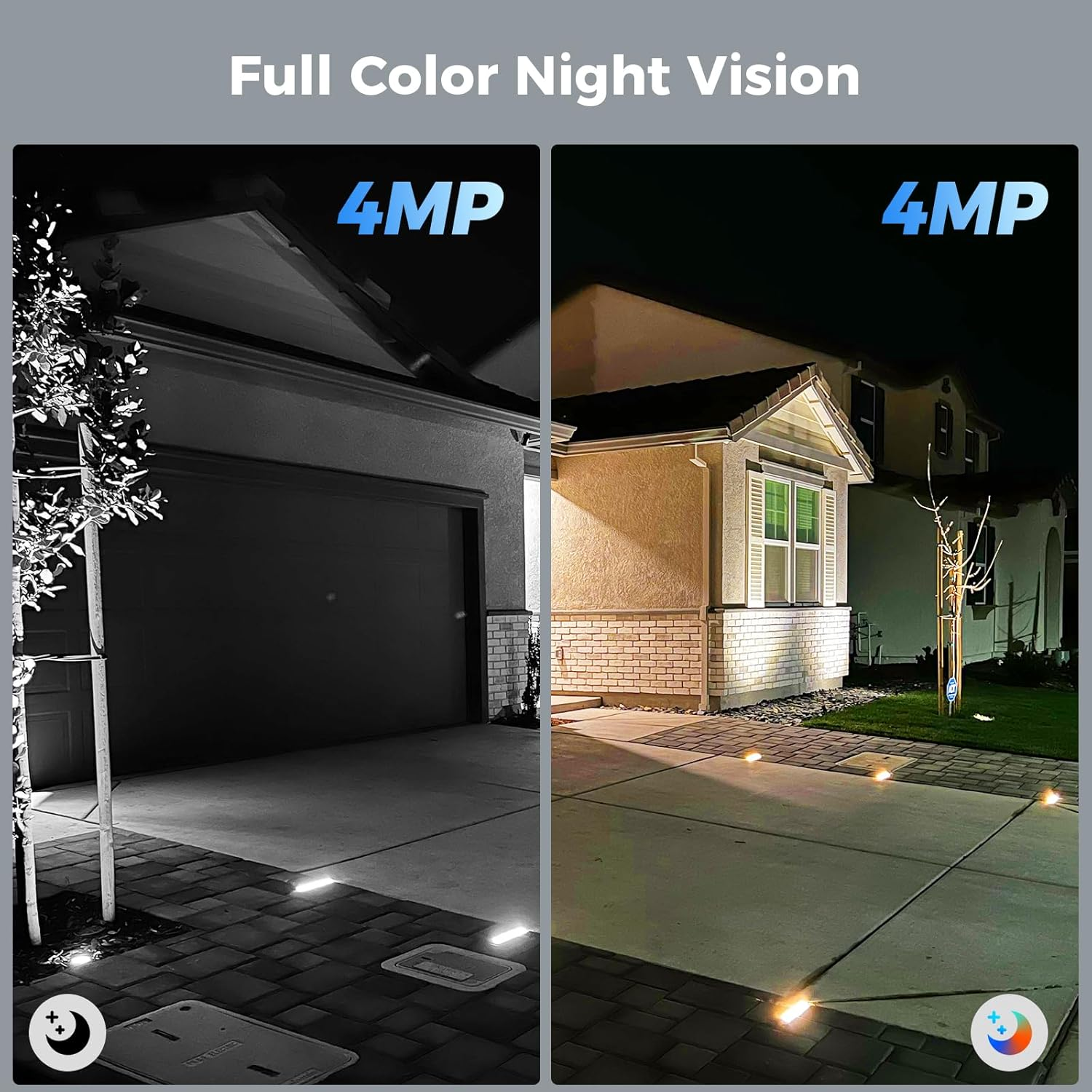 Hiseeu Solar Security Cameras Wireless Outdoor, Battery Powered 3K 4MP Surveillance Indoor Wifi Smart Cameras for Home Security Outside, Motion Detection, Waterproof, Color Night Vision, 2-Way Audio image number 2