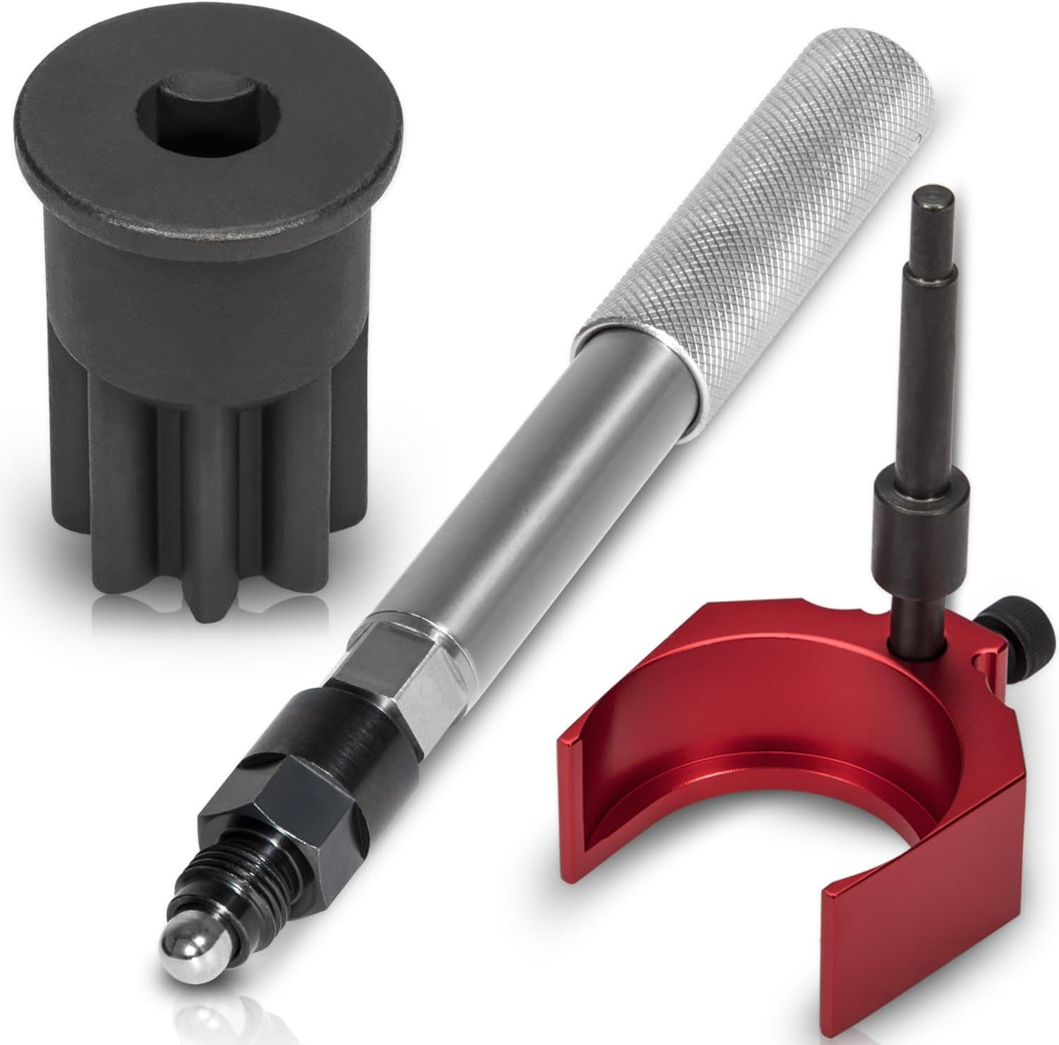 Camoo for Caterpillar J 42083 Automatic Timing Pin & 9U-7227 Injector Height Adjustment Gauge Tool & Engine Barring Socket Fits CAT 3406E, C-15 and C-16 image number 4