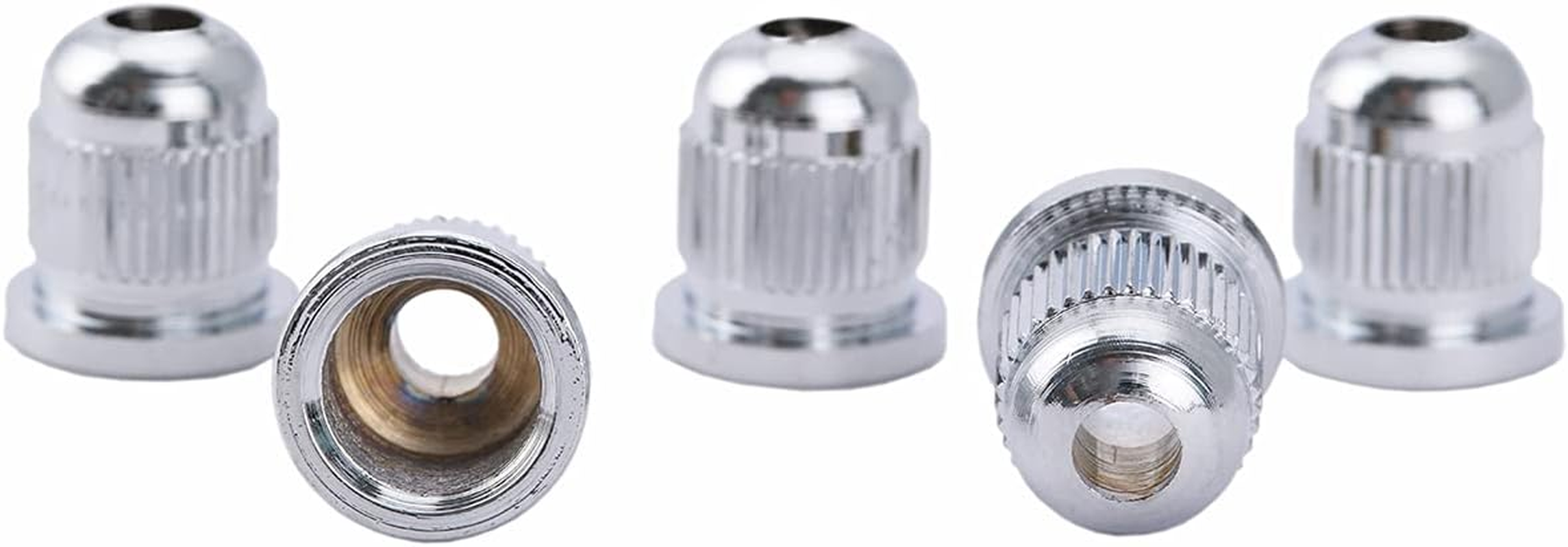 Musiclily Pro 13.2Mm Steel through Body String Mounting Ferrules for Electric Bass, Chrome (Set of 5) - Chrome image number 6