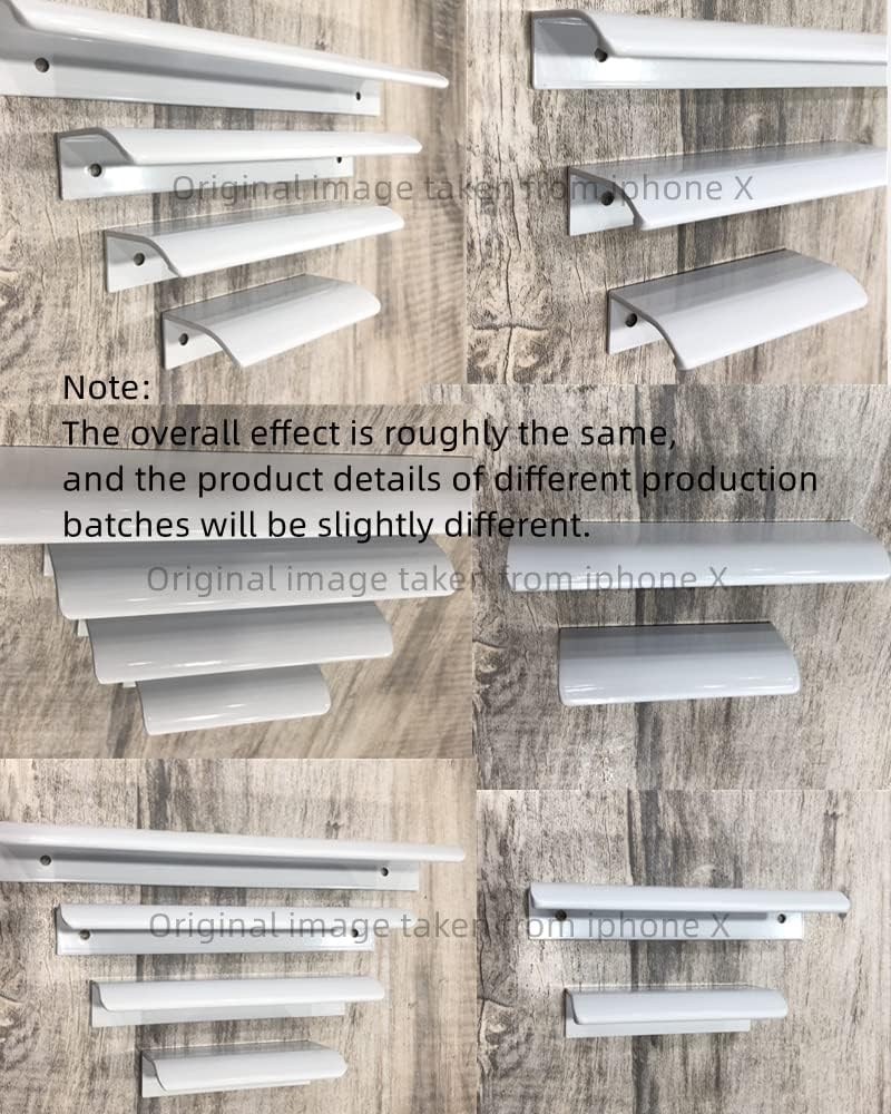 Tsnamay 2Pcs 11.65" White Arc Surface Pull,White Edge Pulls Furniture Drawer Handles Hidden Cabinet Handle,Hole Dia.10.08"/256Mm image number 5