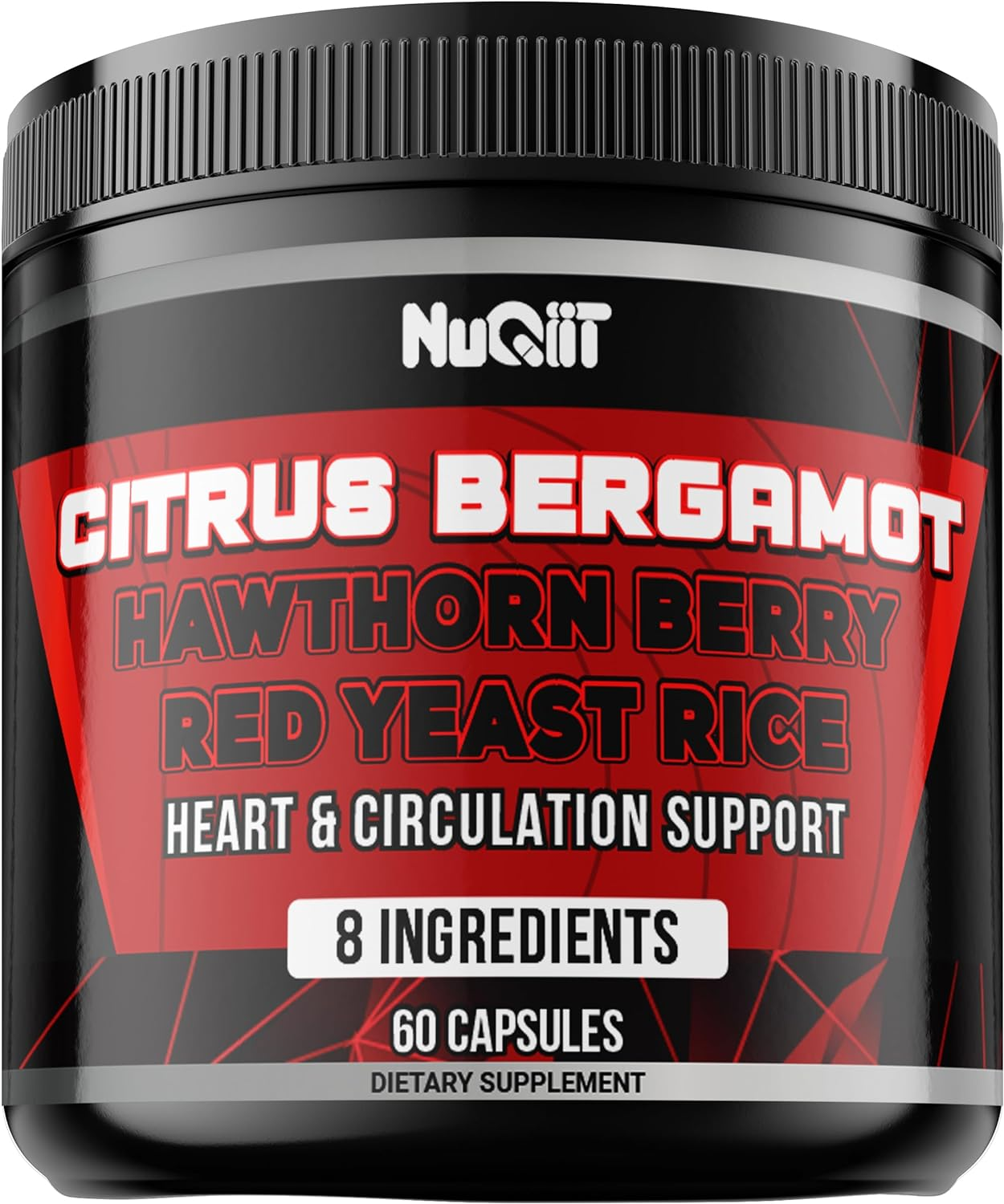 Citrus Bergamot 500Mg Extract with Red Yeast Rice as Black Chokeberry, Hawthorn & More - 60 Capsules