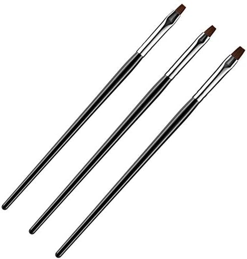 3Pcs/Set Plastic Nail Art Painting Brush Drawing Pen Acrylic DIY Cleaning Manicure Tools for Drawing Lines Nail Tips 17.8 Cm Zhengpingpai