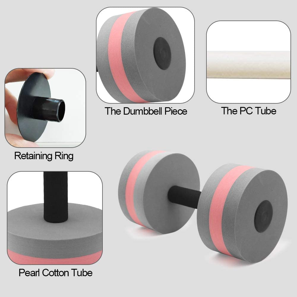 OSMOFUZE Aquatic Exercise Dumbbells - Set of 2 for Water Aerobics Fitness and Pool Exercises - Green image number 2