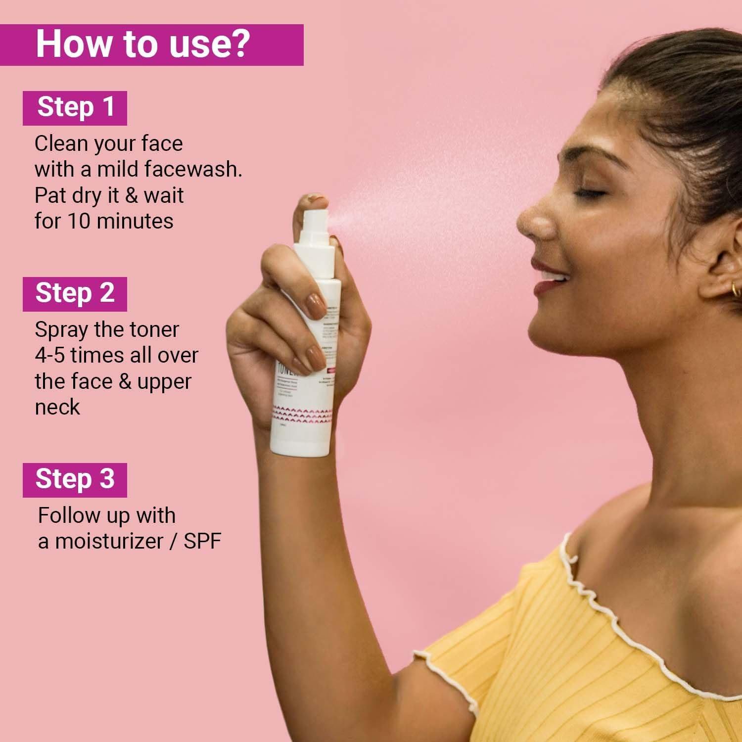 Rose Water Spray for Face Alcohol Free Face Toner with Bulgarian Rose Hyaluronic Acid 100Ml Skin Refining, Pore Tightening Suitable for Oily, Acne Prone, Dry and Normal Skin image number 1