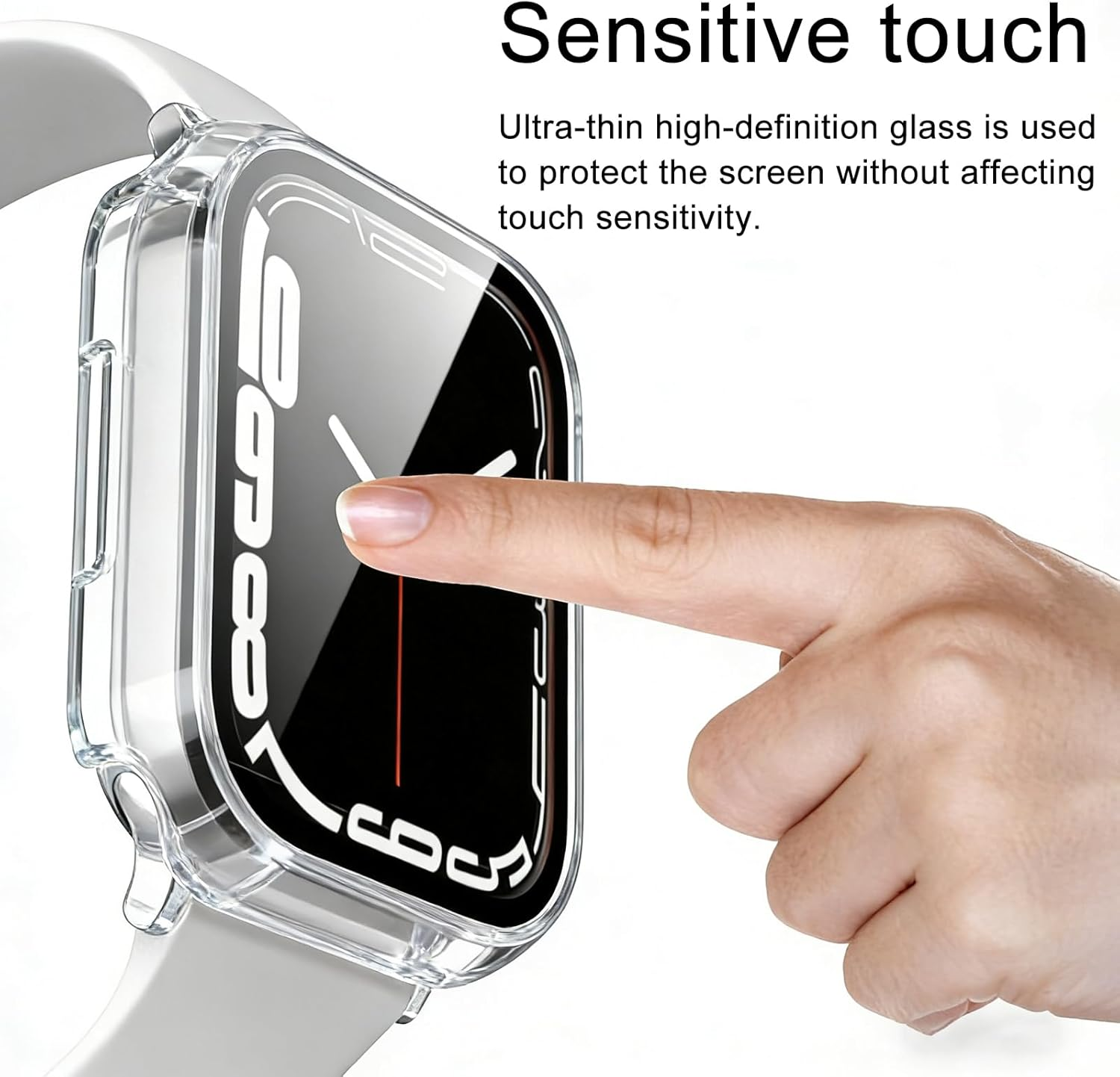 3 Pack Case Compatible with Apple Watch Series 11 and 10 42 Mm Built in HD Tempered Glass Screen Protector Overall Cover Replacement for Watch S11 and S10 2024 2025 Clear Full Coverage Case image number 4