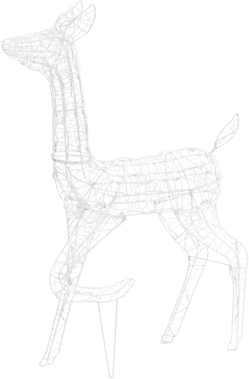 Acrylic Reindeer Family Christmas Decoration 160 LED Warm White Holiday Decor image number 1