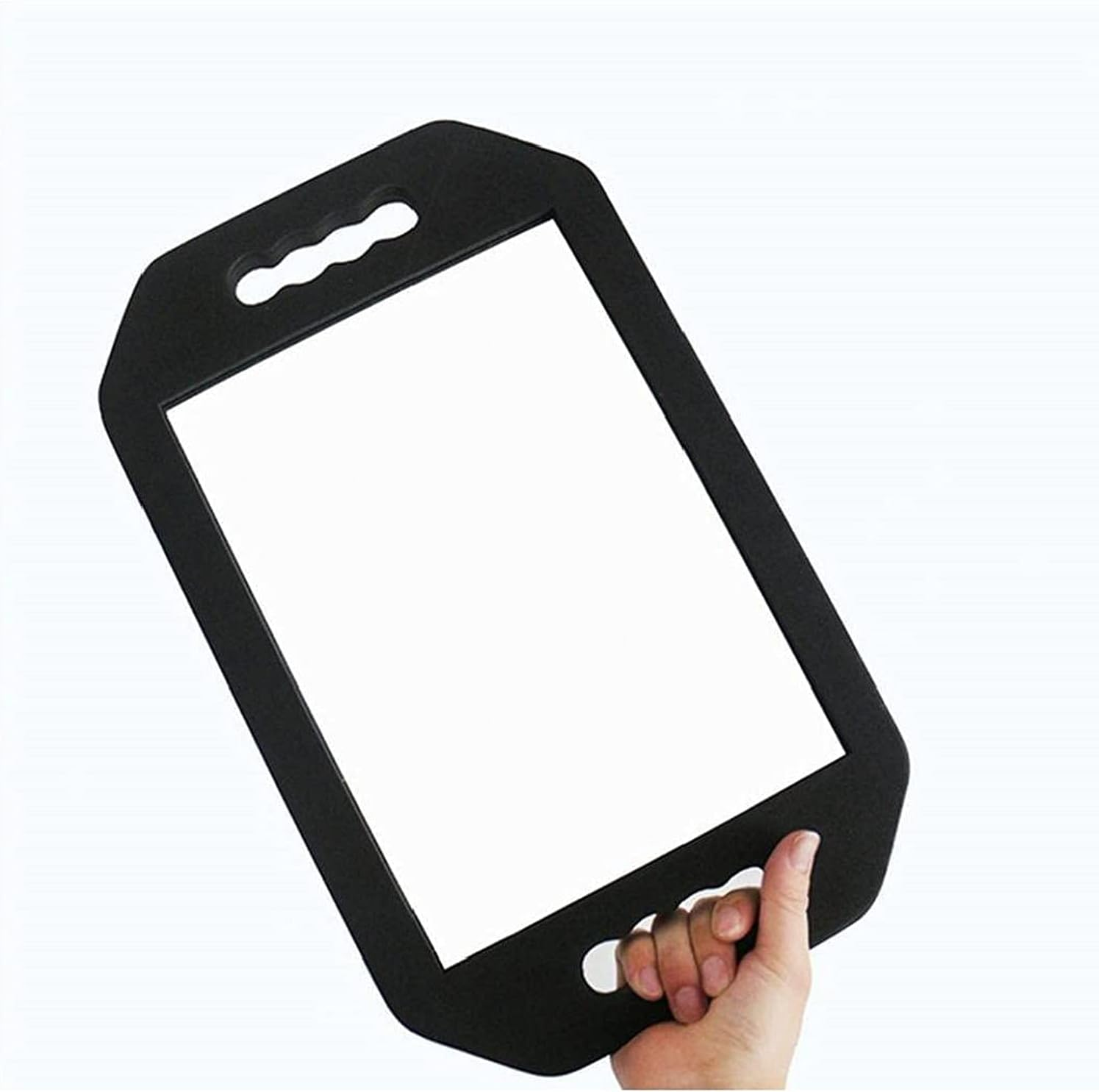HREW Handle Mirror &ndash; Large Hand Mirror with Double Handle - Rectangular Hand Held Mirror with Handle - Lightweight Hair Salon Equipment Hairstylist and Barber Accessories (Double Rectangle) image number 2