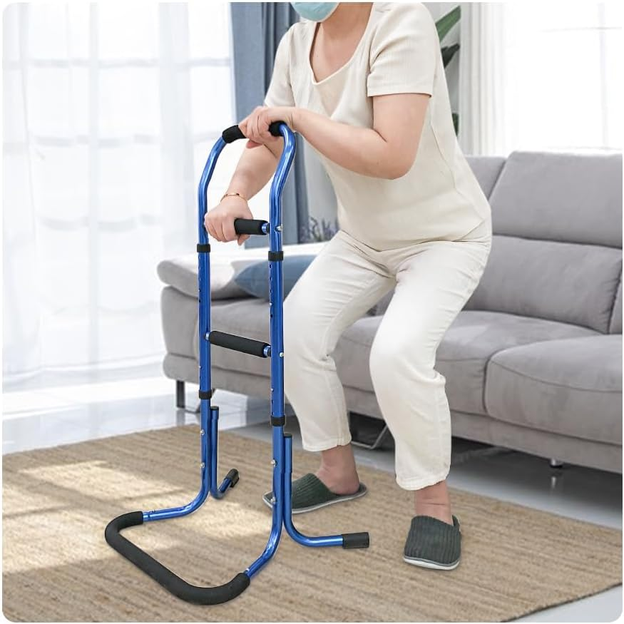 Stand Assist Aid for Elderly Chair Lift Devices for Seniors Standing Supports Bed Rails Sit to Stand Lift Adults Walking Assistance Portable Patient Mobility Aids for Couch, Recliner Chair (Blue) image number 1