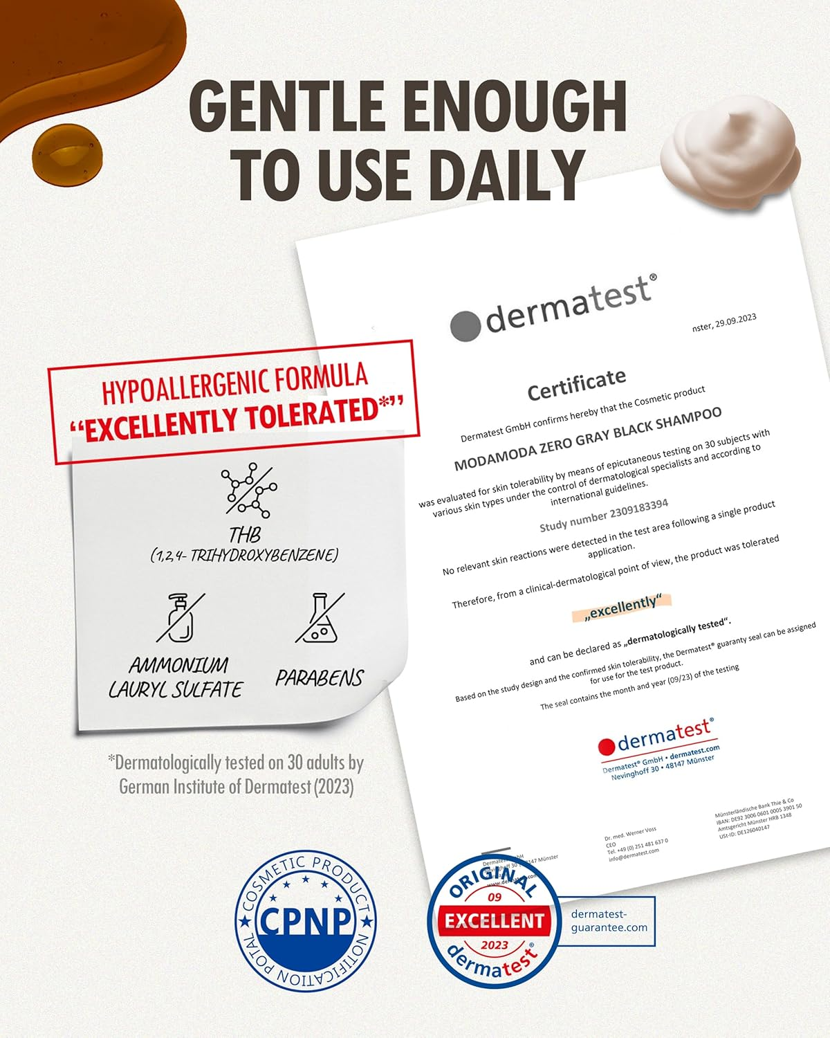 Moda Moda Zero Gray Black Hair Shampoo 300 G