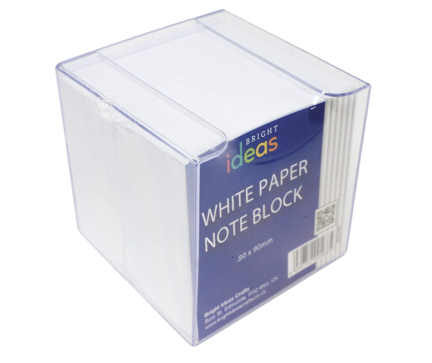 Bright Ideas Note Block Clear Box Sheet Size: 9Cm X 9Cm, Pack of 700 Sheets. 80Gsm White. Ideal Memo Block and Note Block Refill. Small Writing Paper for Message Pad for School or Home Office. BI2390.