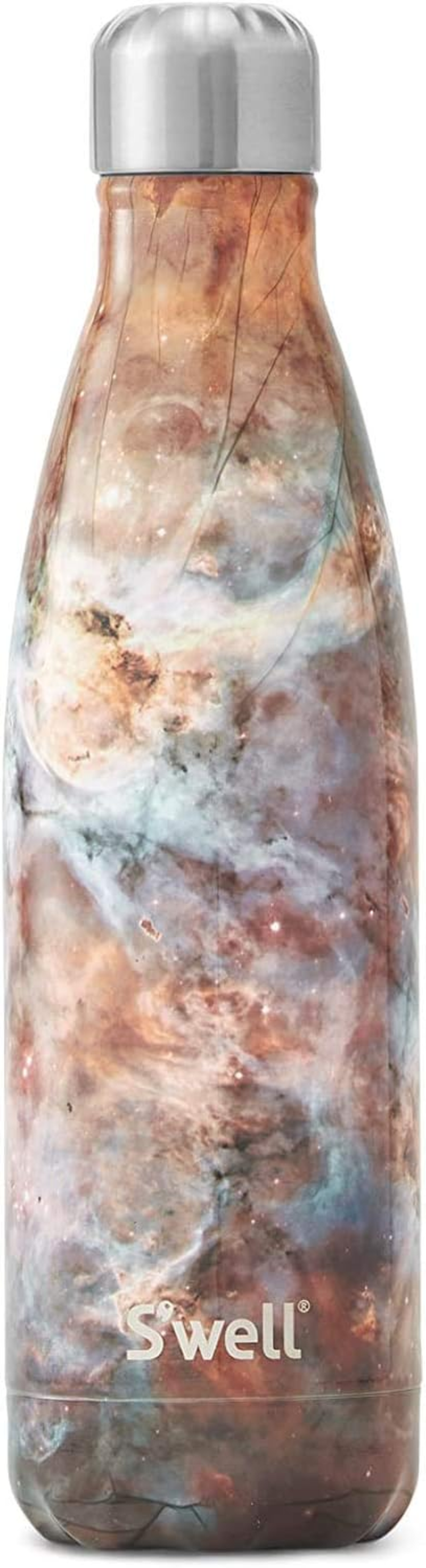 S'Well Stainless Steel Water Bottle, 25Oz, Silver Lining, Triple Layered Vacuum Insulated Containers Keeps Drinks Cold for 48 Hours and Hot for 24, BPA Free, Perfect for on the Go