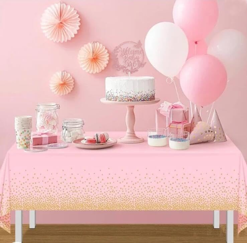 Welcome Baby Girl Cake Topper - Rose Gold Glitter Shower Decorations for Cake Decor image number 2