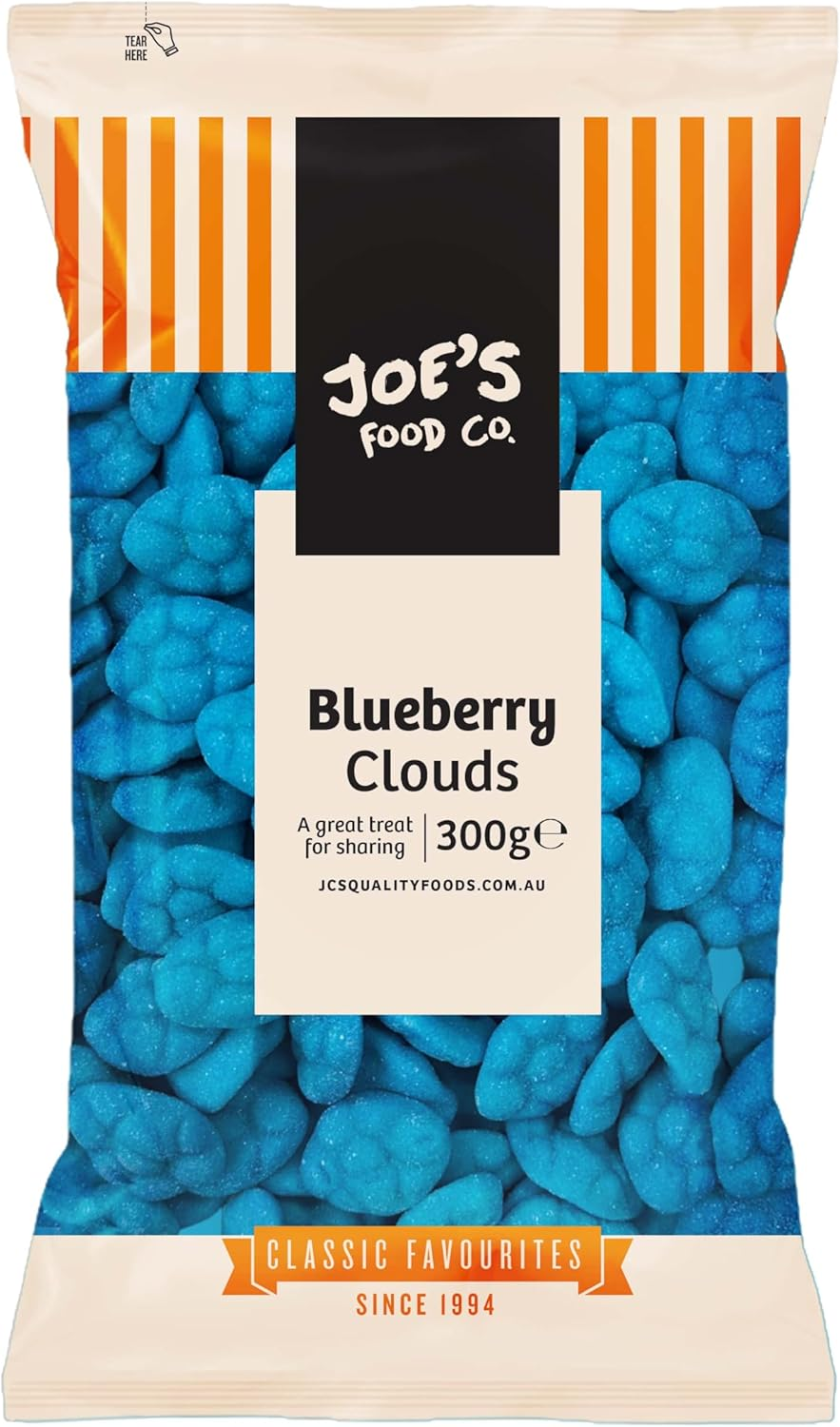 Jc&rsquo;S Blueberry Clouds &ndash; 300G | Soft & Fluffy Blueberry Flavoured Lollies | Fun Party Treat