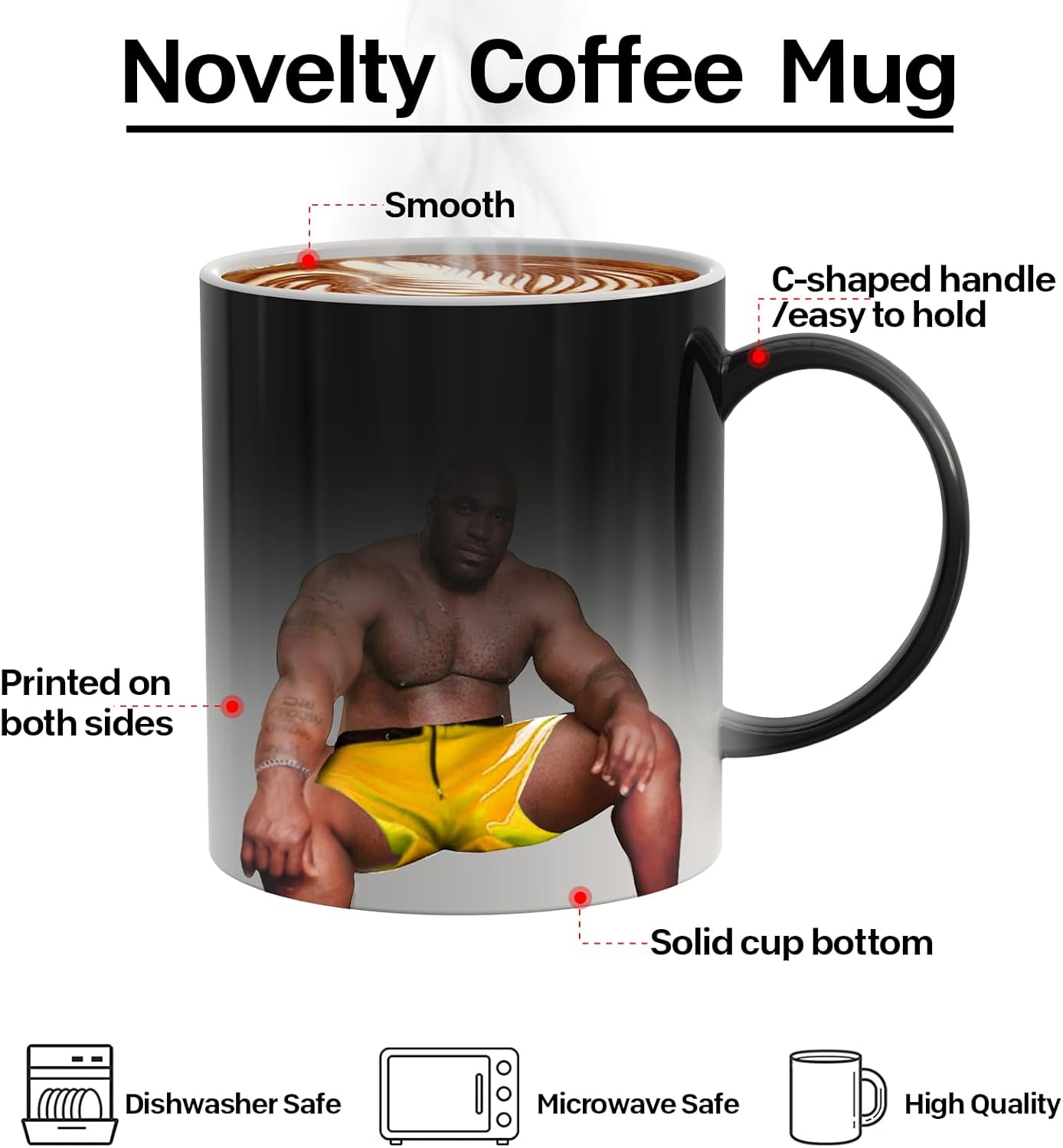 Mothers Day Mom Gifts from Daughter Son, Personalized Novelty Presents for Wife from Husband, Funny Gifts for Men Women, Message Appears as It Heats, Mothers Day Birthday Prank, Office Joke - Green-Tinsel image number 7