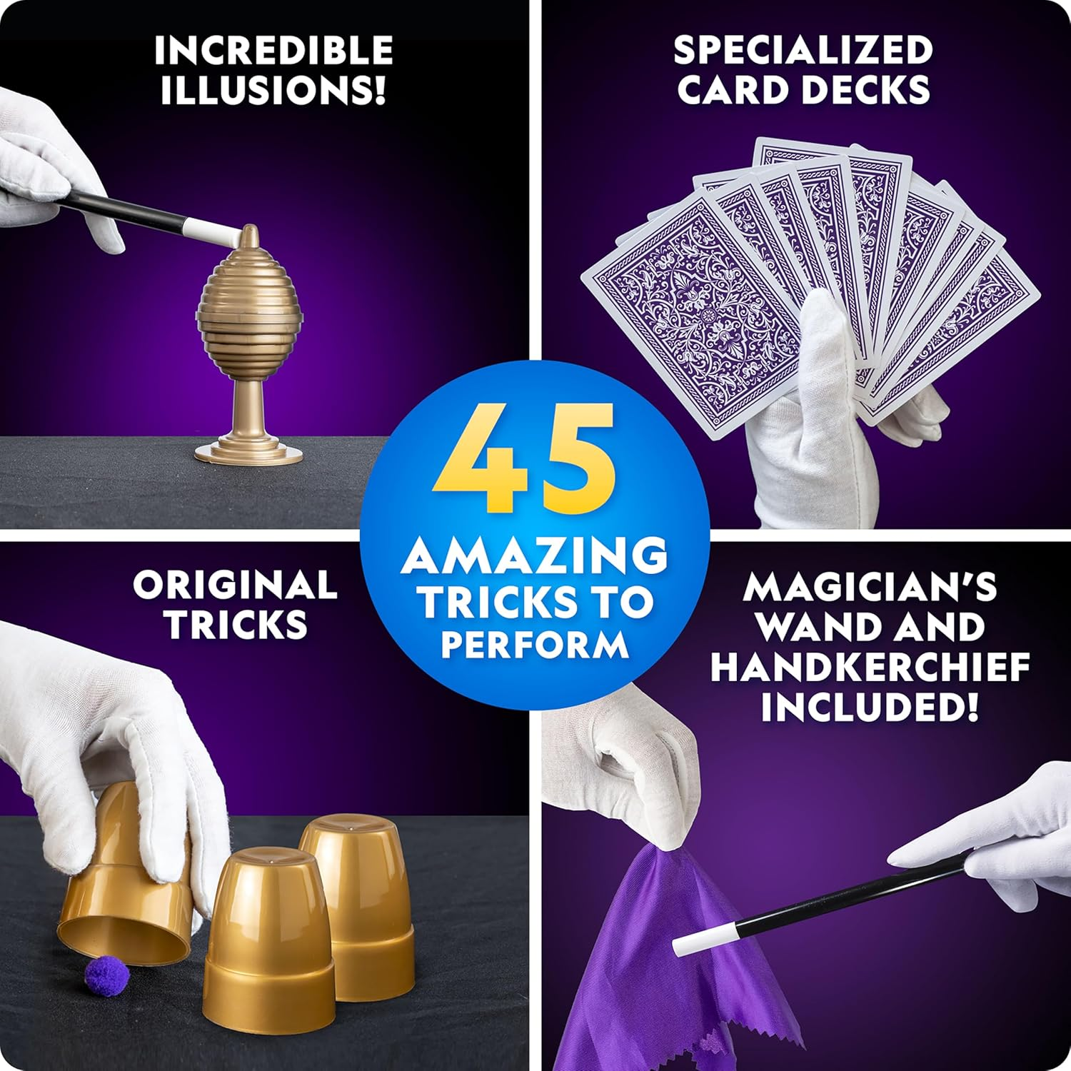 National Geographic Kids Magic Set - 45 Magic Tricks for Kids with Step-By-Step Video Instructions from a Professional Magician, Toys for Boys & Girls image number 2
